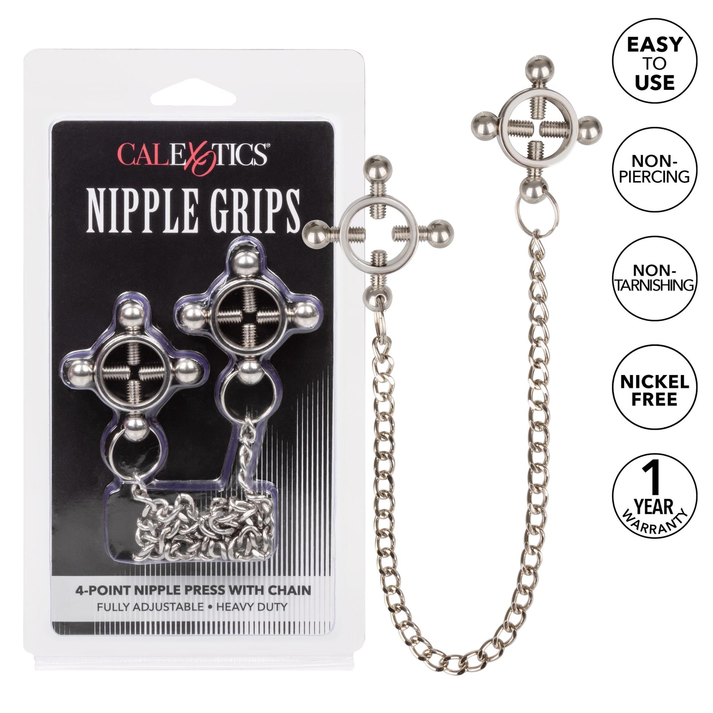 Nipple Grips 4-Point Nipple Press With Chain - Not Very Vanilla