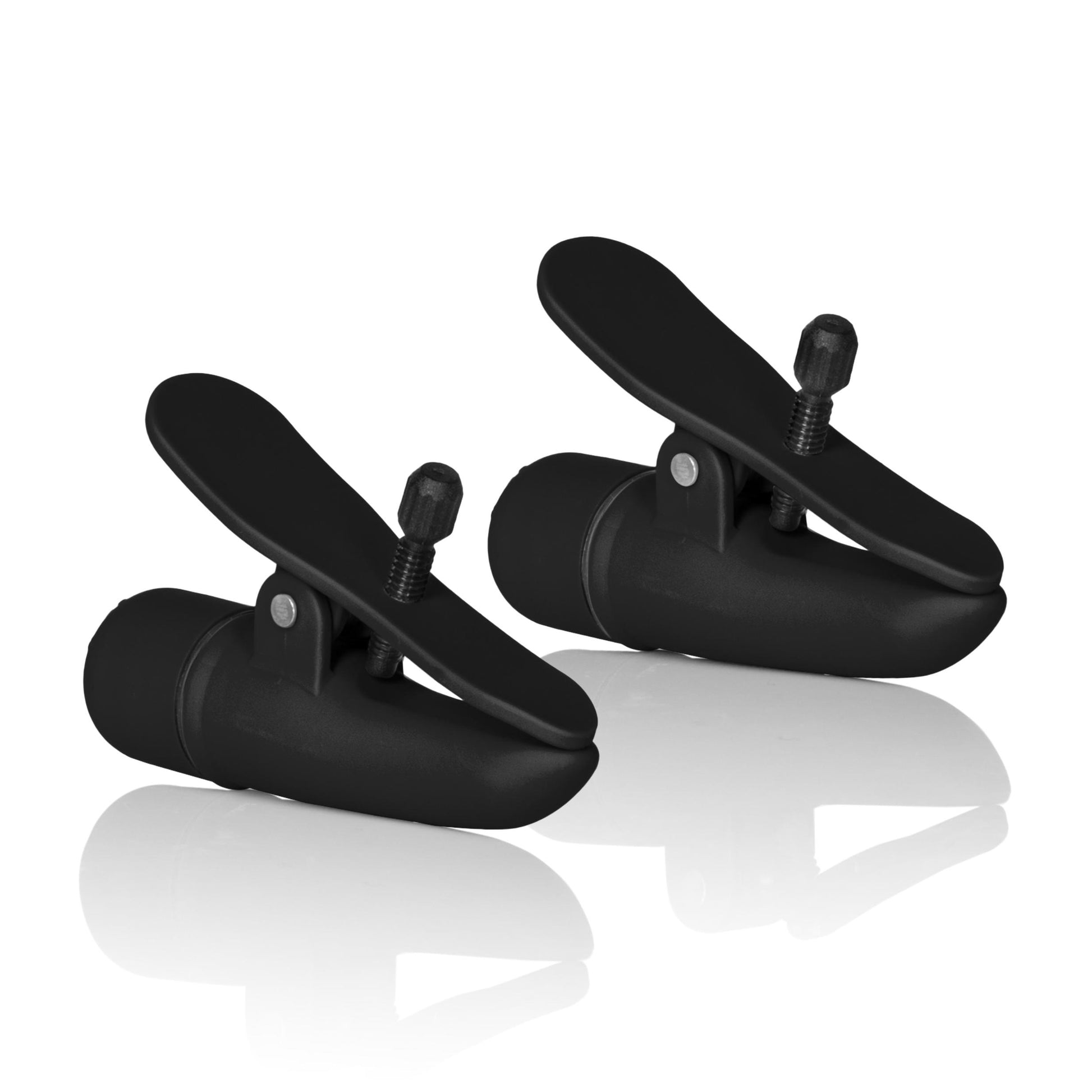 Nipple Play Nipplettes Vibrating Nipple Clamps - Black - Not Very Vanilla