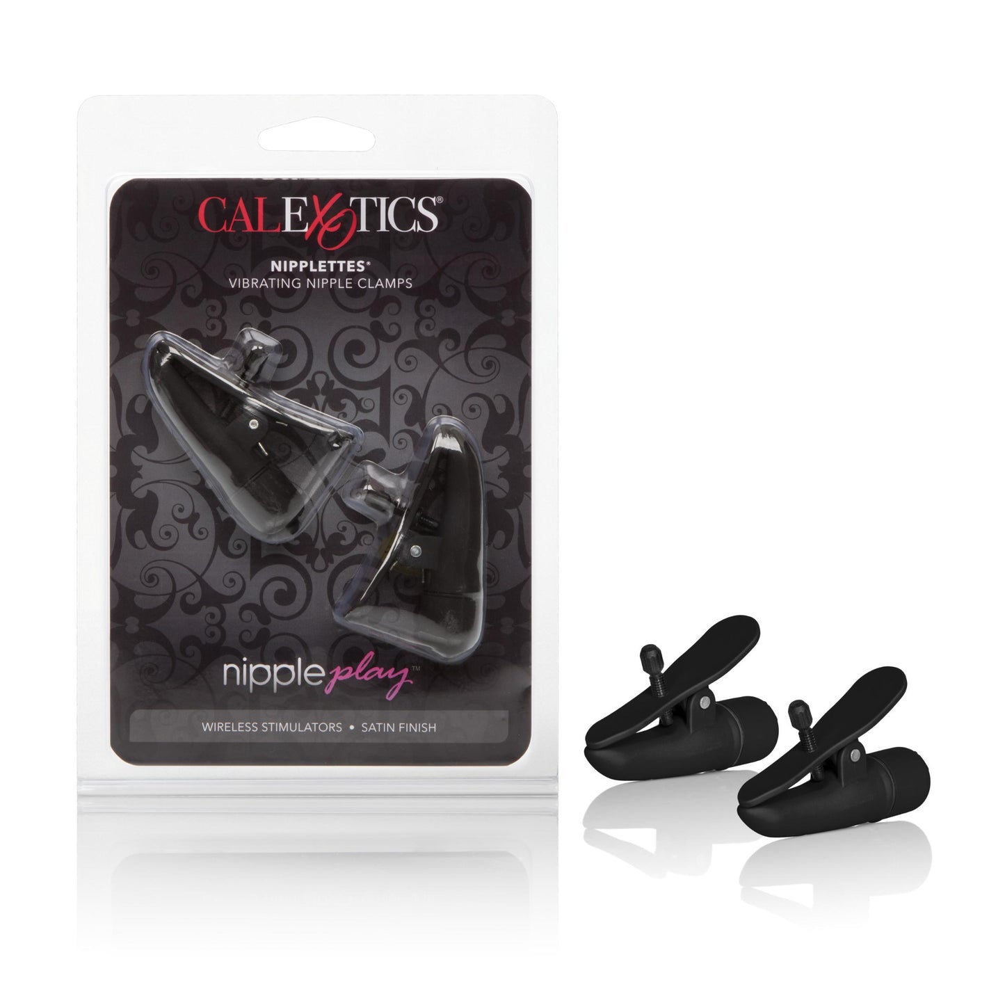 Nipple Play Nipplettes Vibrating Nipple Clamps - Black - Not Very Vanilla