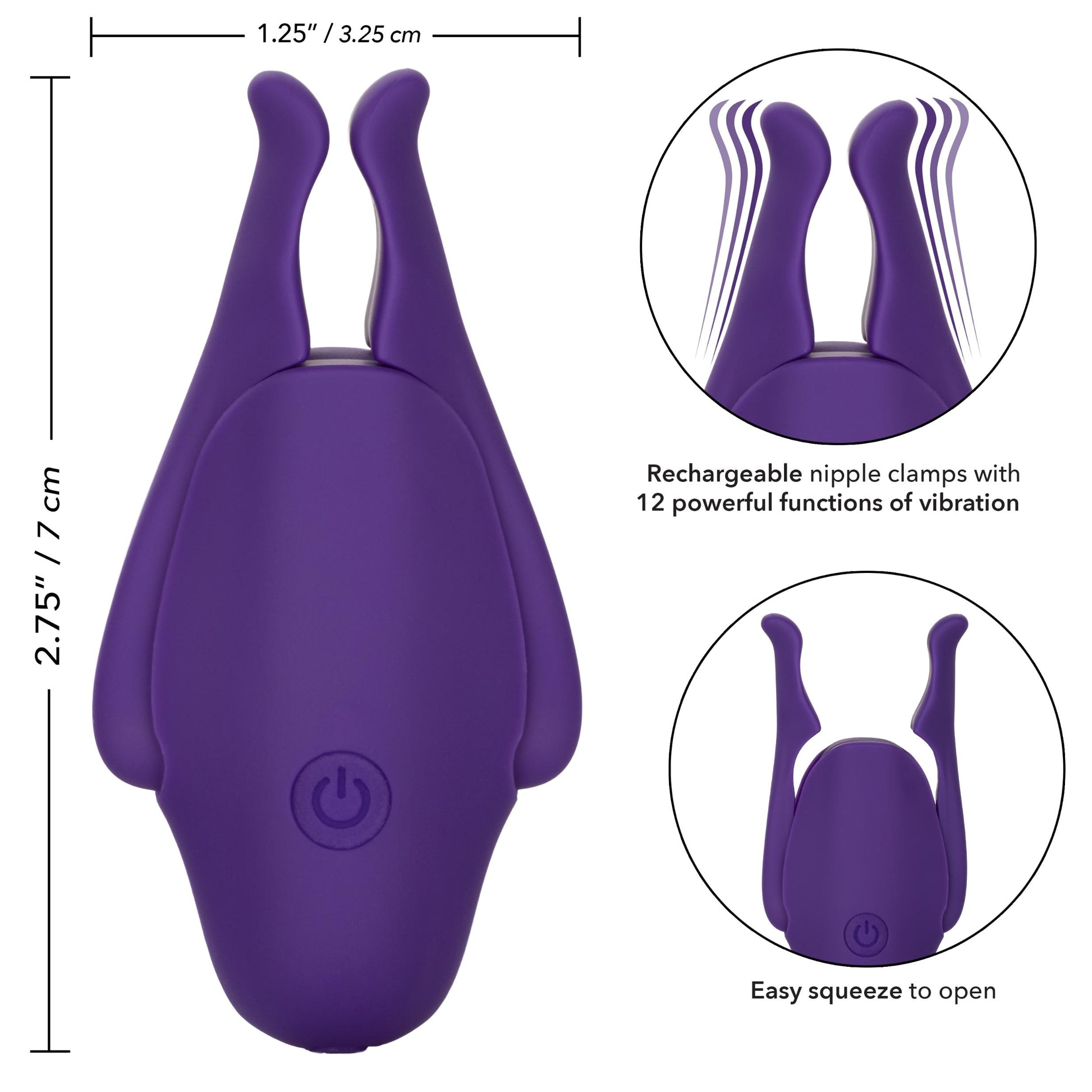 Nipple Play Rechargeable Nipplettes - Purple - Not Very Vanilla