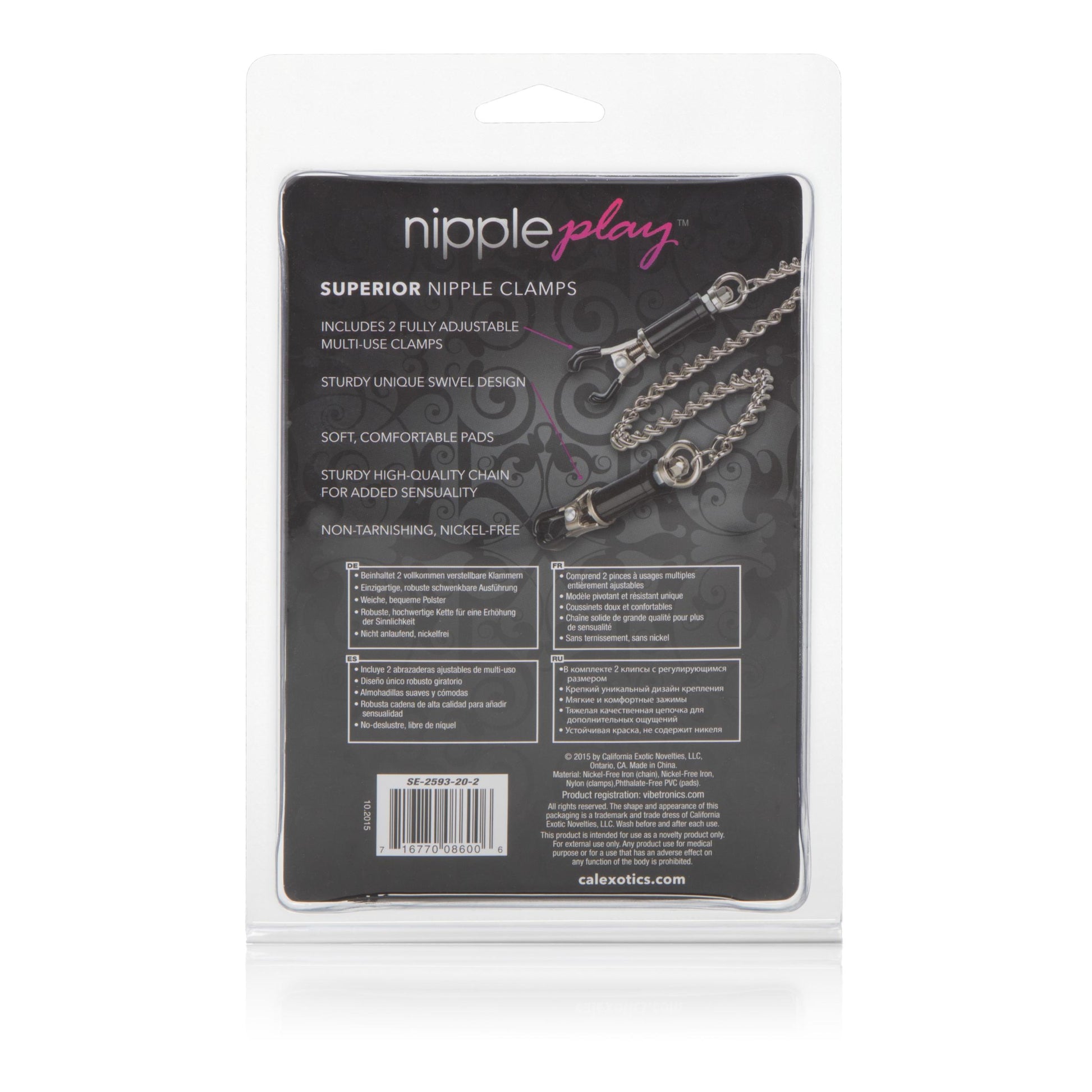 Nipple Play Superior Nipple Clamps - Not Very Vanilla