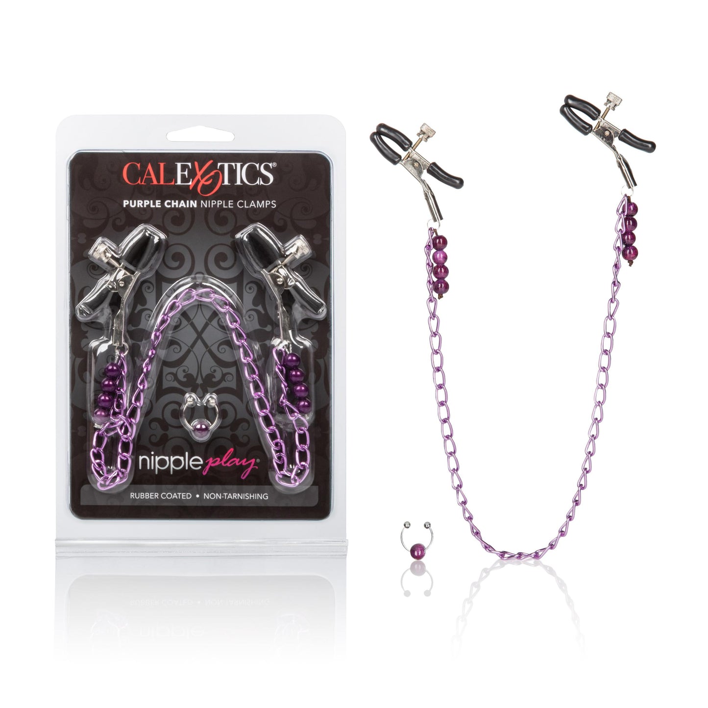 Purple Chain Nipple Clamps - Not Very Vanilla