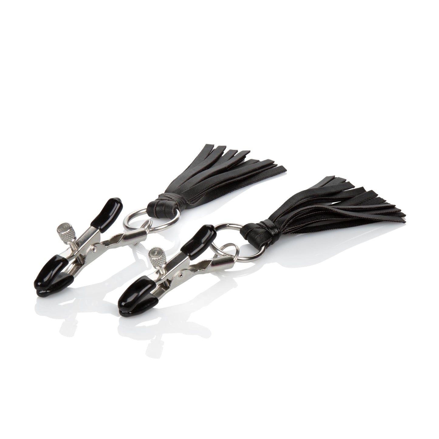 Nipple Play Playful Tassels Nipple Clamps - Black - Not Very Vanilla