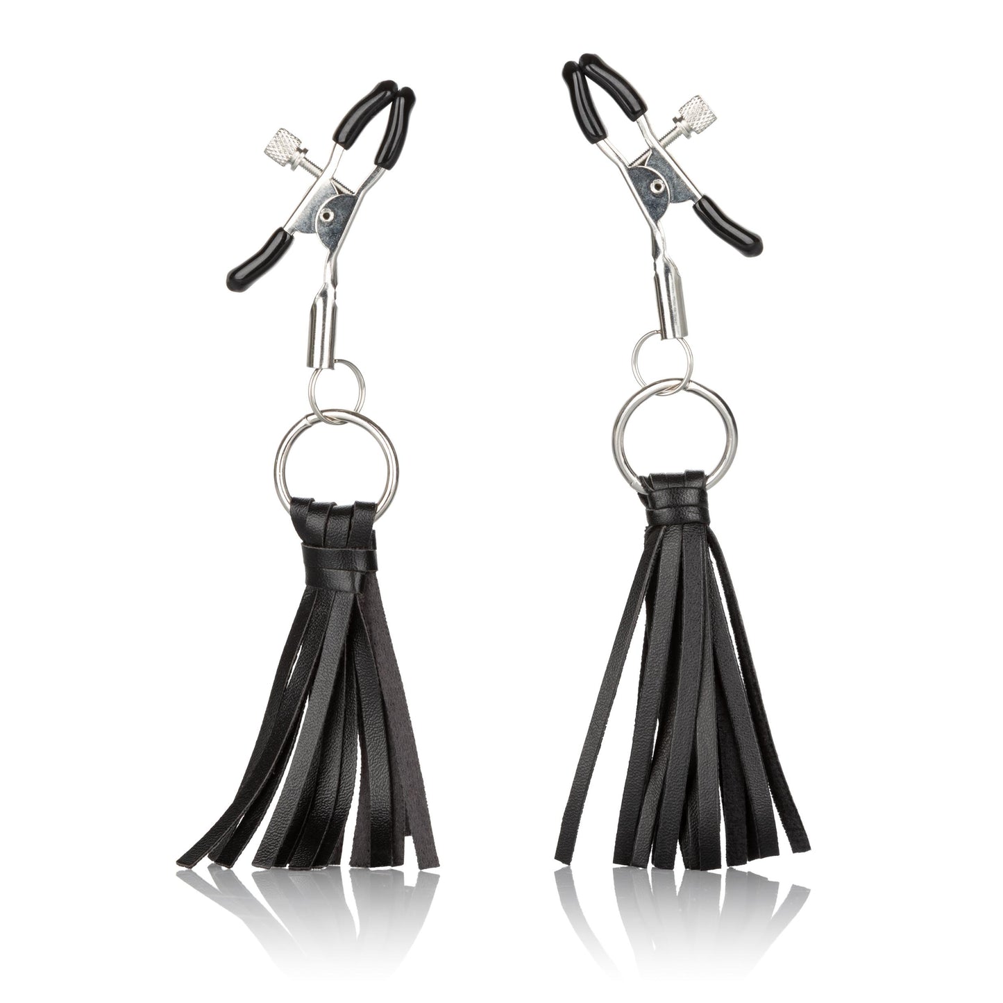 Nipple Play Playful Tassels Nipple Clamps - Black - Not Very Vanilla