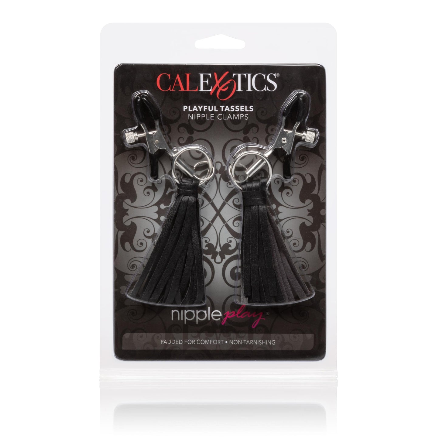 Nipple Play Playful Tassels Nipple Clamps - Black - Not Very Vanilla