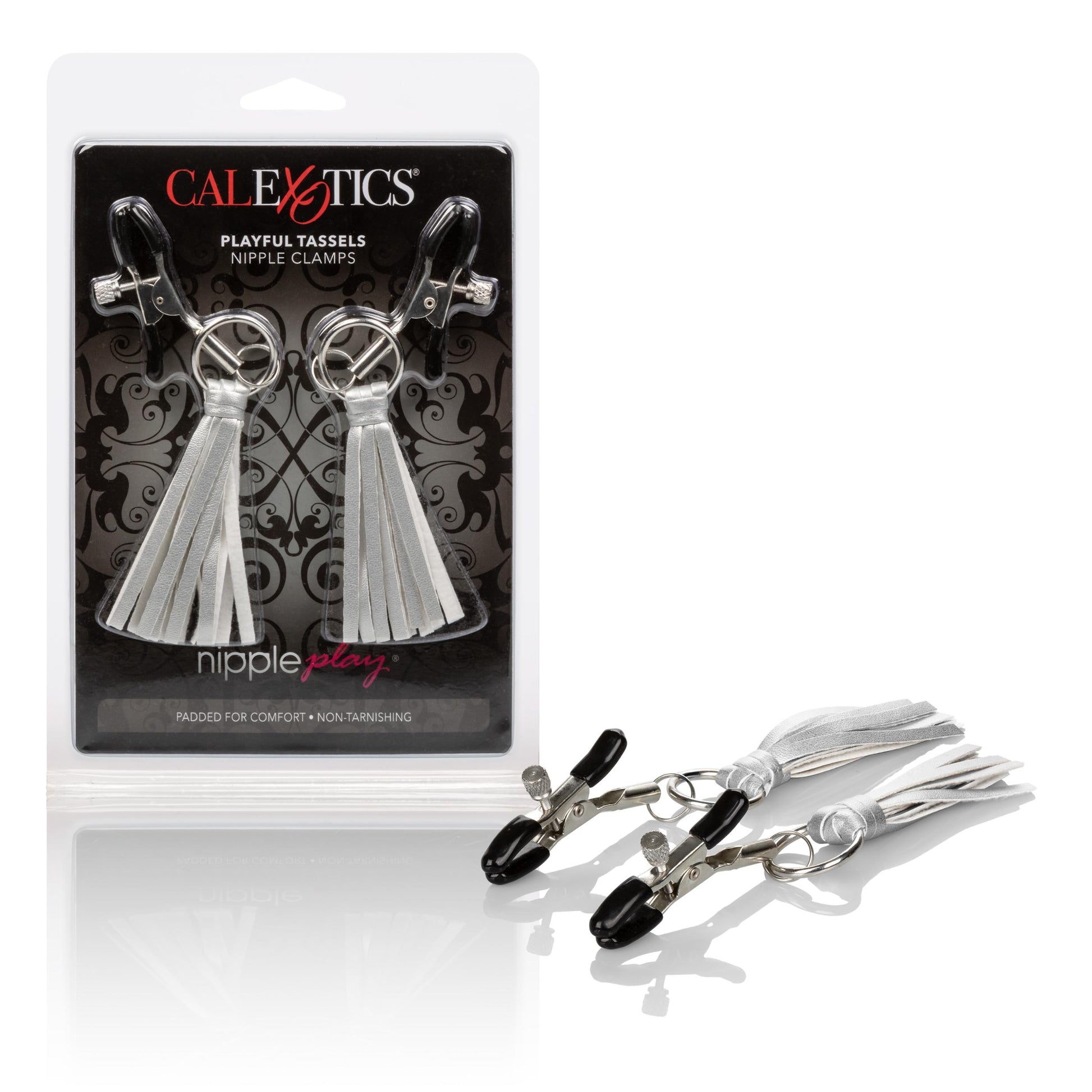 Nipple Play Playful Tassels Nipple Clamps - Silver - Not Very Vanilla