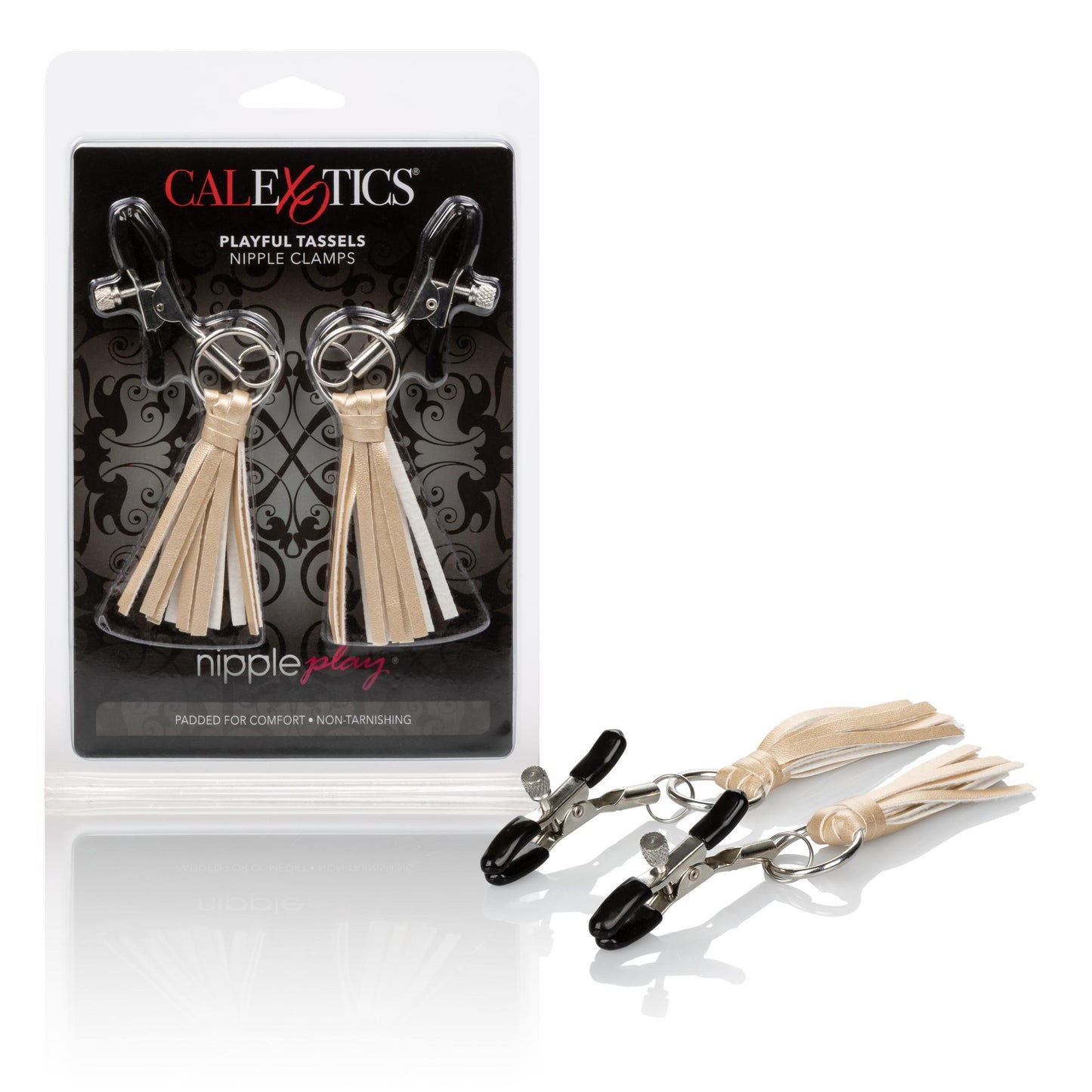 Nipple Play Playful Tassels Nipple Clamps - Gold - Not Very Vanilla