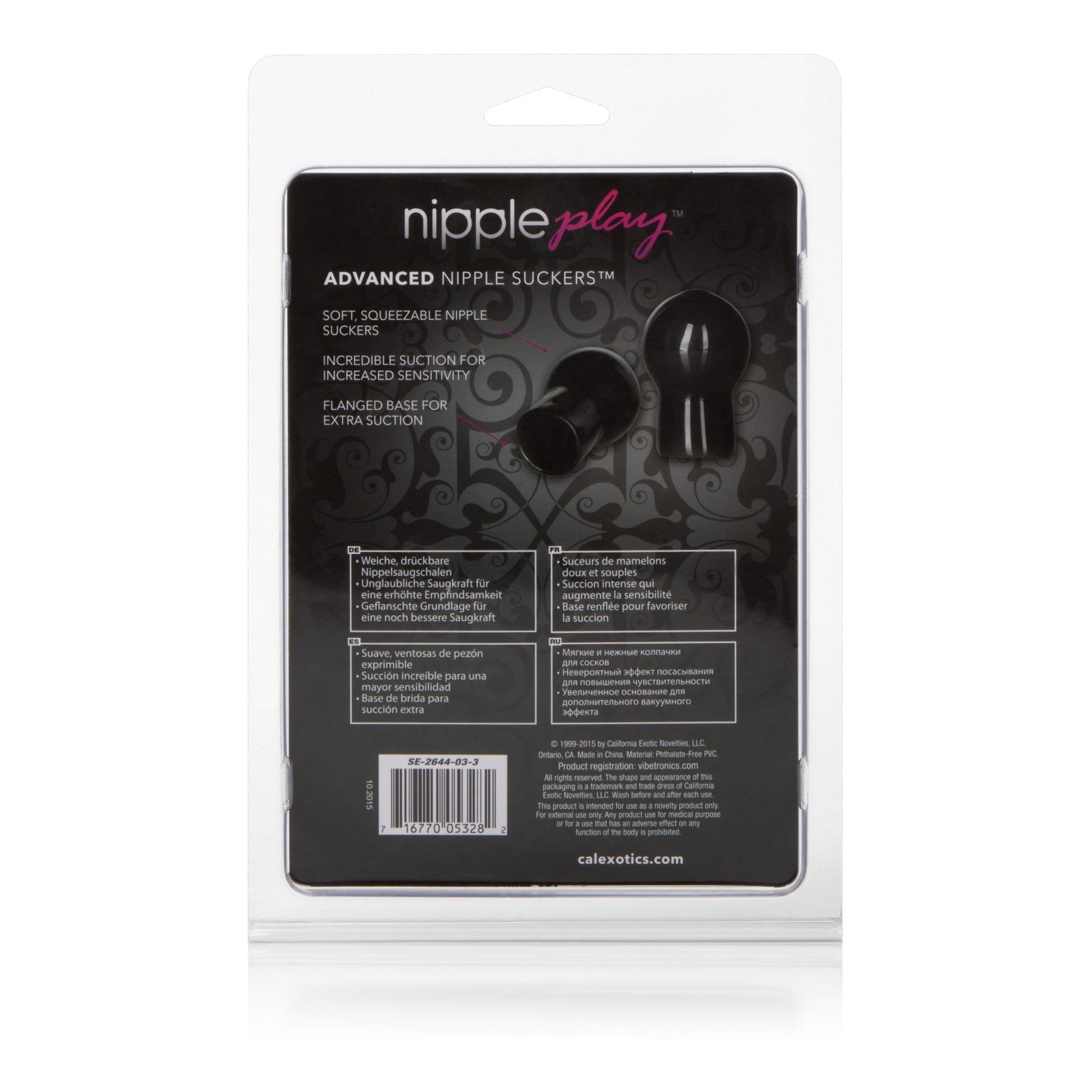 Nipple Play Advanced Nipple Suckers - Black - Not Very Vanilla