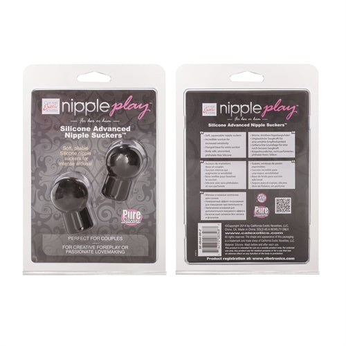 Nipple Play Silicone Advanced Nipple Suckers - Black - Not Very Vanilla