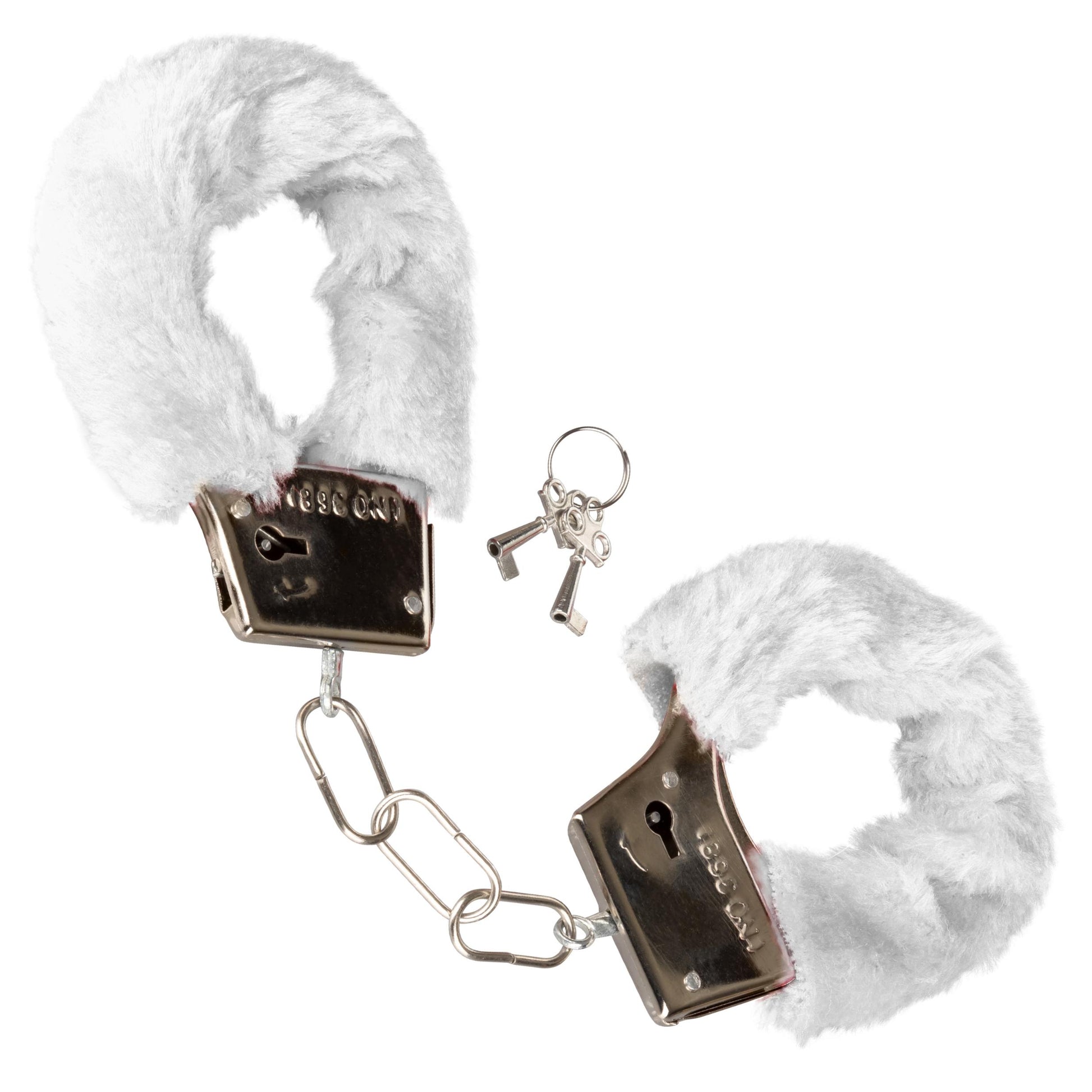 Playful Furry Cuffs - White - Not Very Vanilla