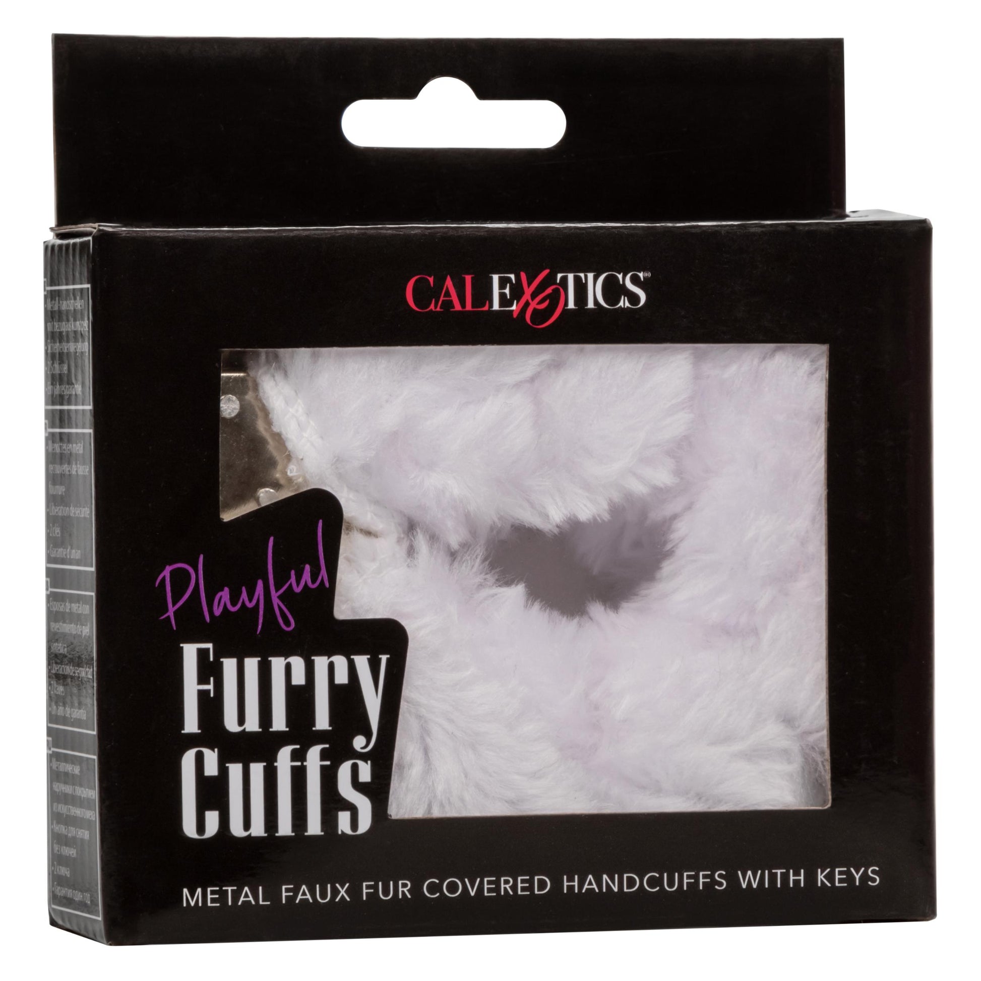 Playful Furry Cuffs - White - Not Very Vanilla