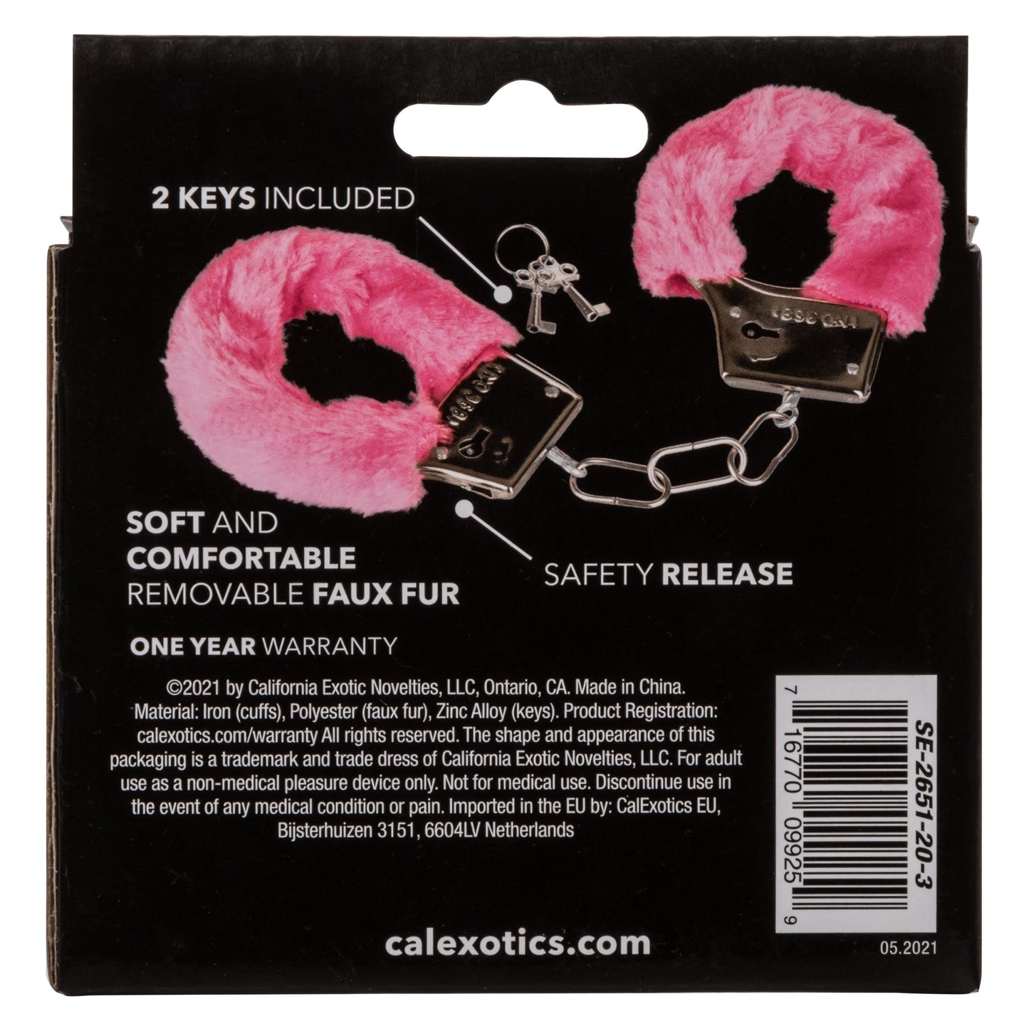 Playful Furry Cuffs - Pink - Not Very Vanilla