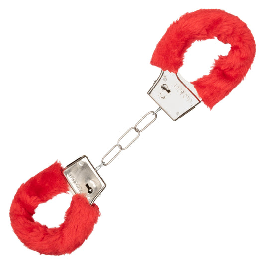 Playful Furry Cuffs - Red - Not Very Vanilla