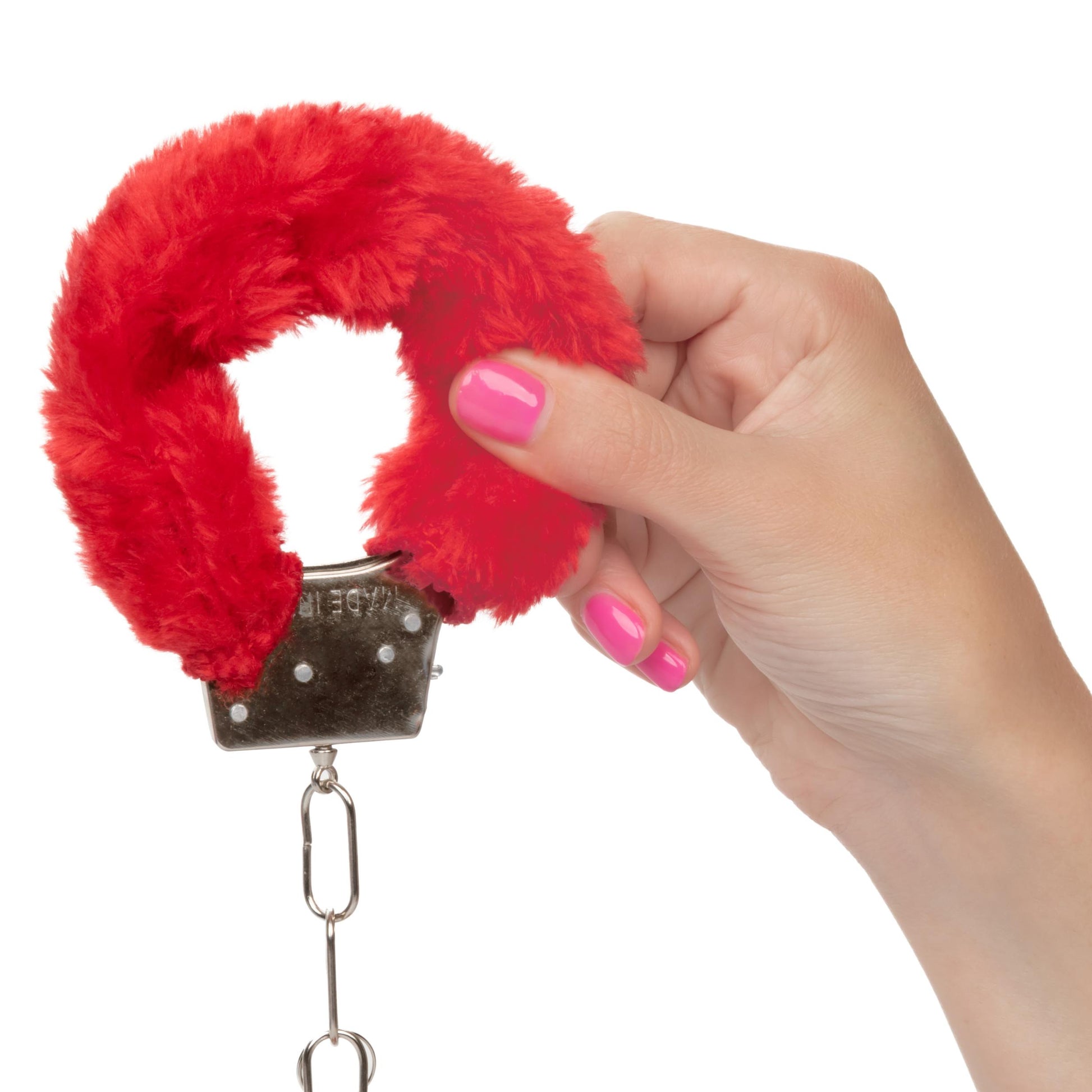 Playful Furry Cuffs - Red - Not Very Vanilla