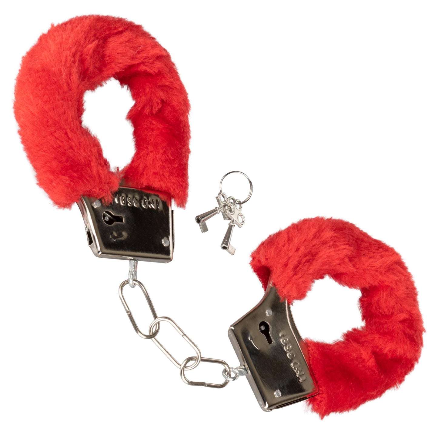 Playful Furry Cuffs - Red - Not Very Vanilla