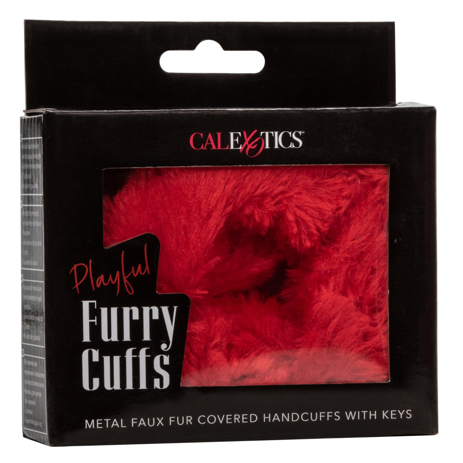 Playful Furry Cuffs - Red - Not Very Vanilla