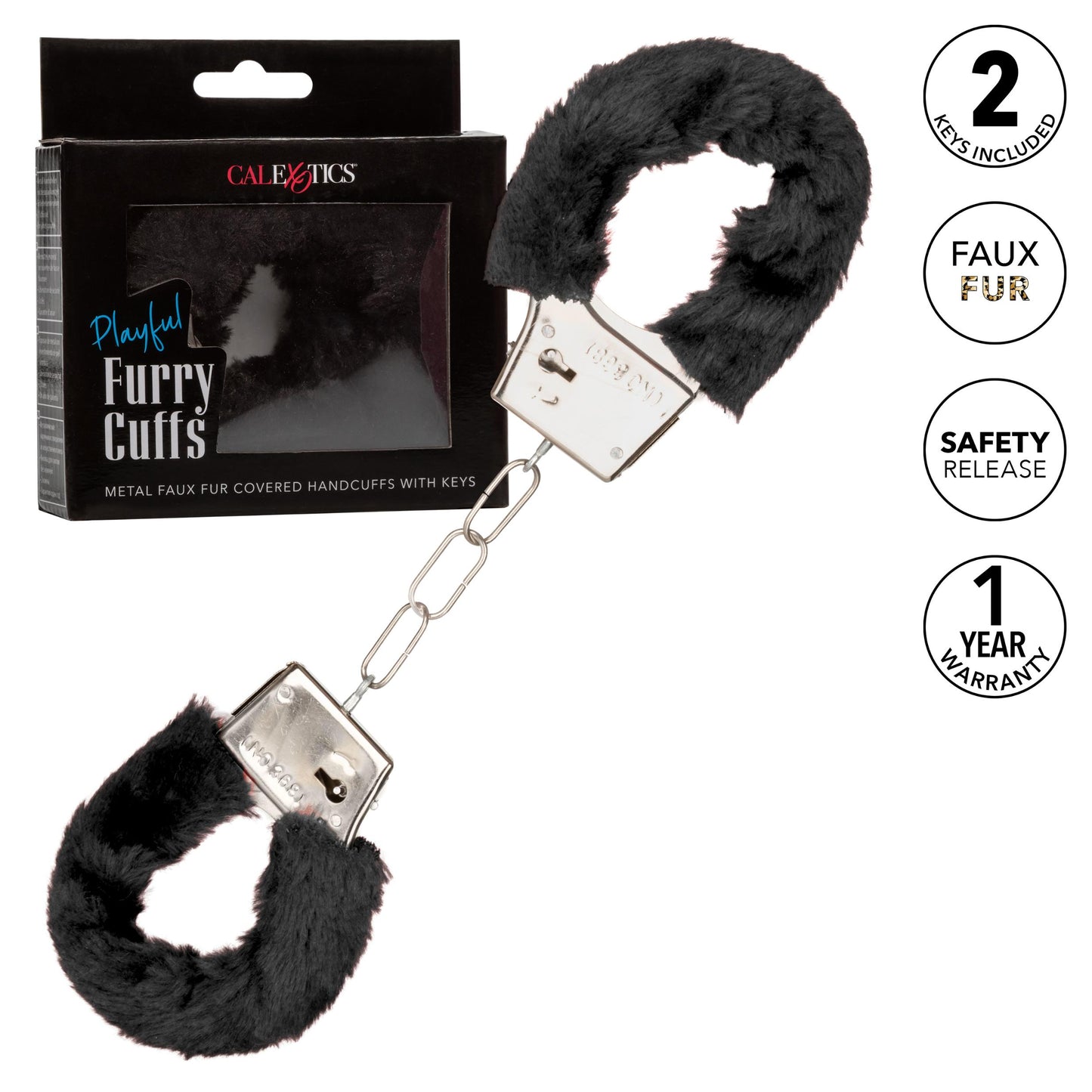 Playful Furry Cuffs - Black - Not Very Vanilla