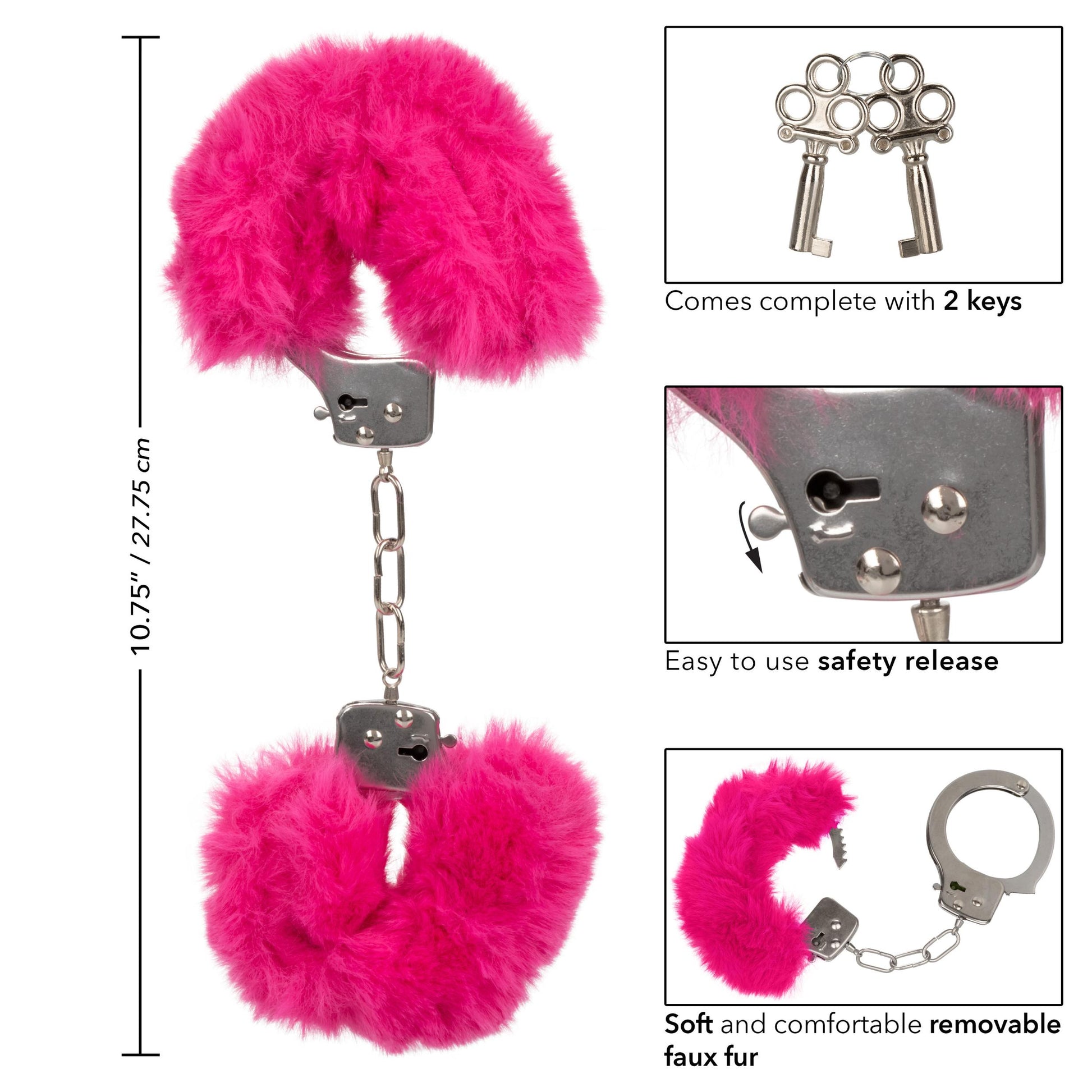 Ultra Fluffy Furry Cuffs - Pink - Not Very Vanilla