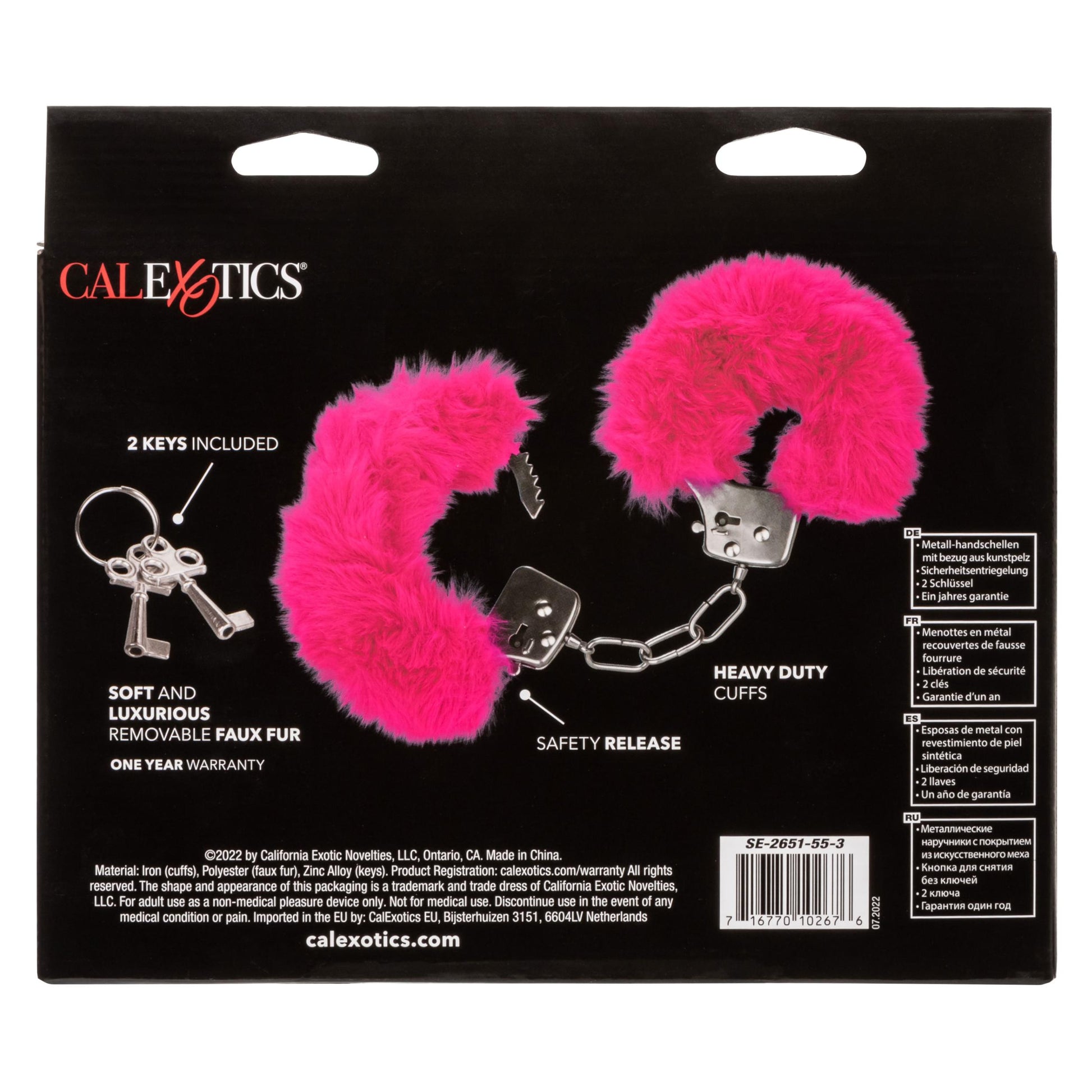 Ultra Fluffy Furry Cuffs - Pink - Not Very Vanilla