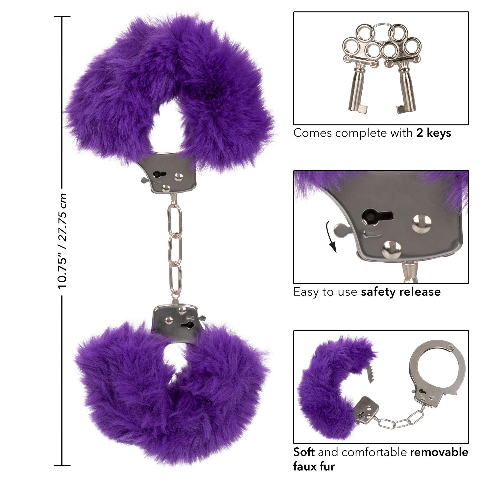 Ultra Fluffy Furry Cuffs - Purple - Not Very Vanilla