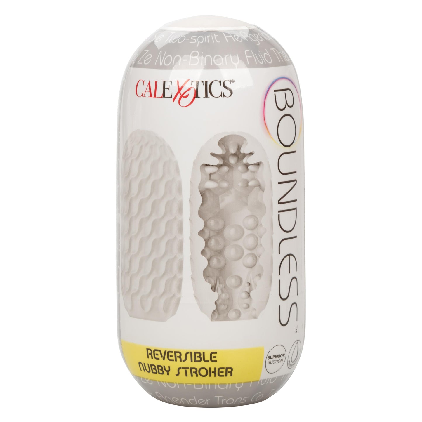 Boundless Reversible Nubby Stroker - Clear - Not Very Vanilla