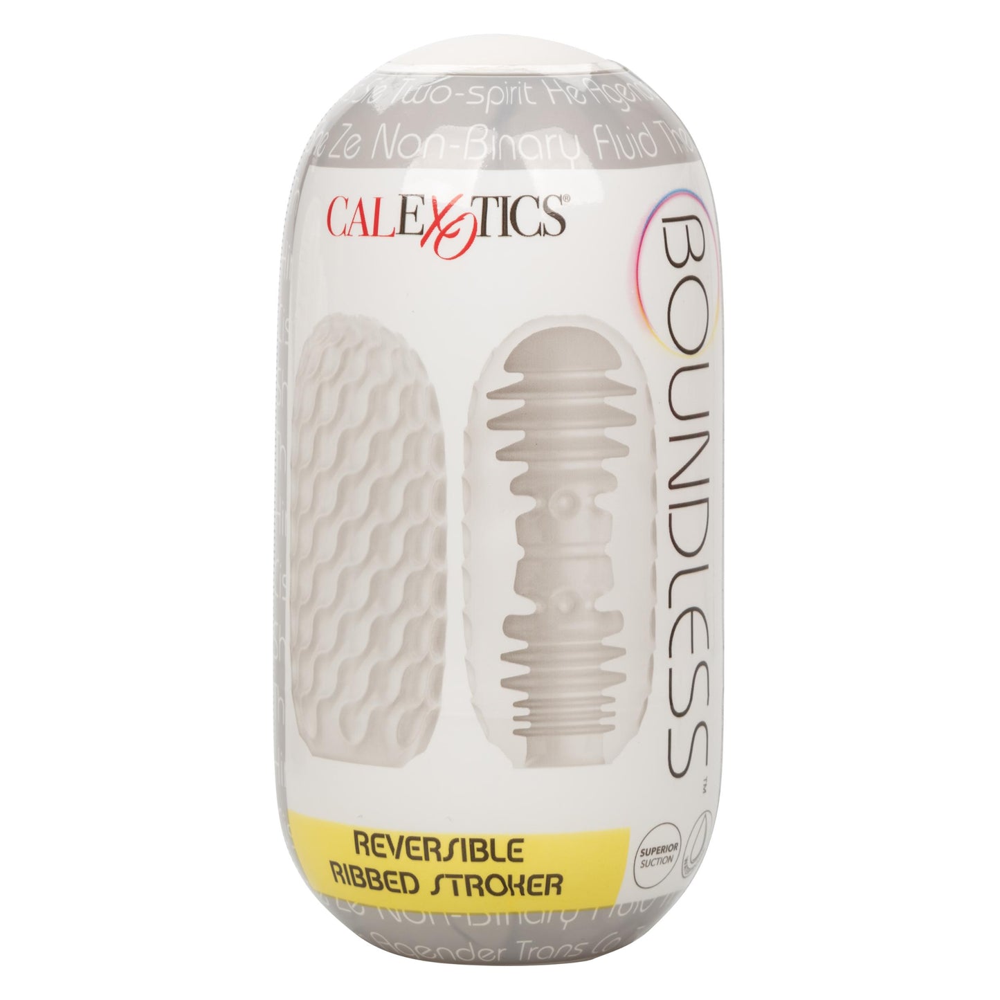 Boundless Reversible Ribbed Stroker - Clear - Not Very Vanilla