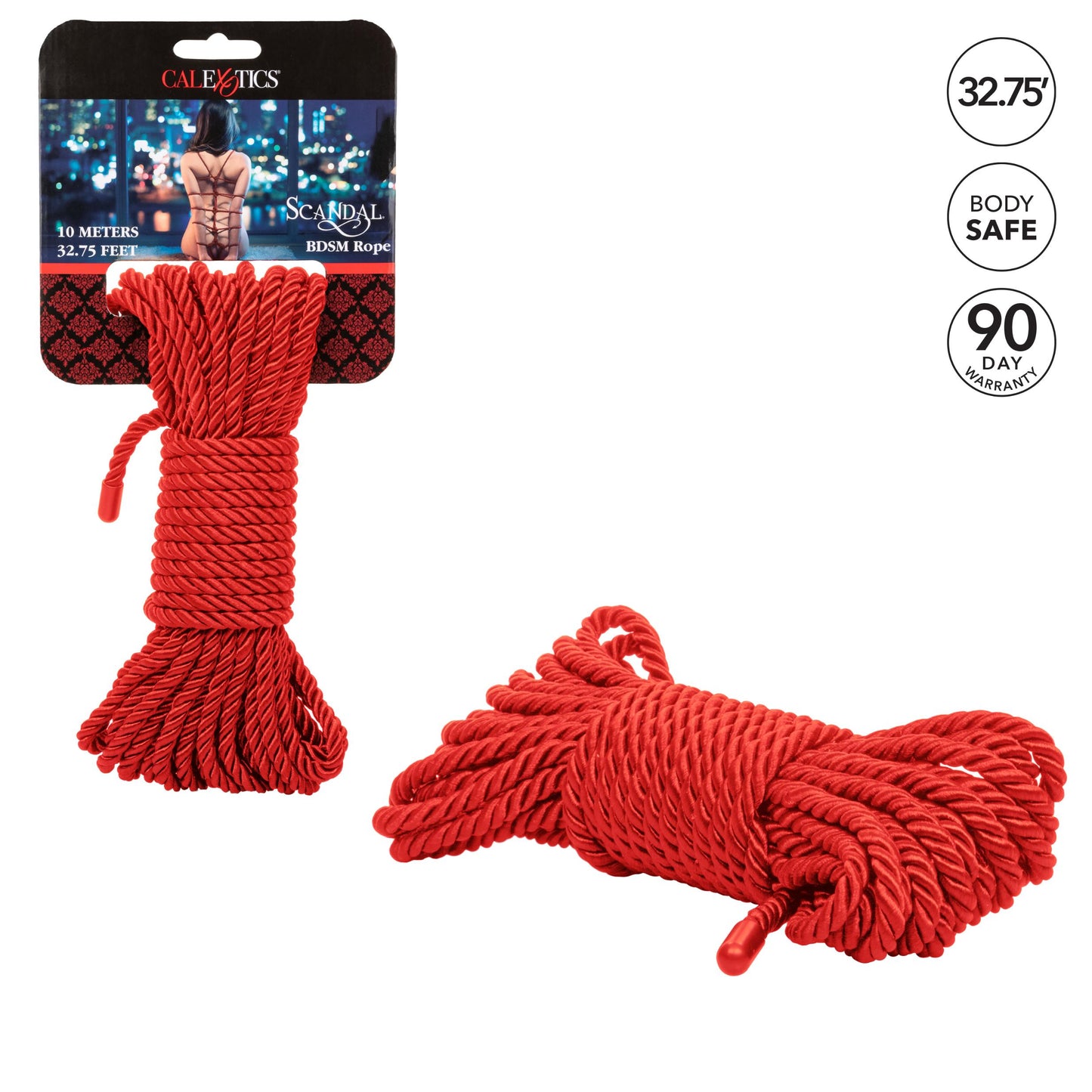 Scandal BDSM Rope 32.75ft/ 10m - Red - Not Very Vanilla