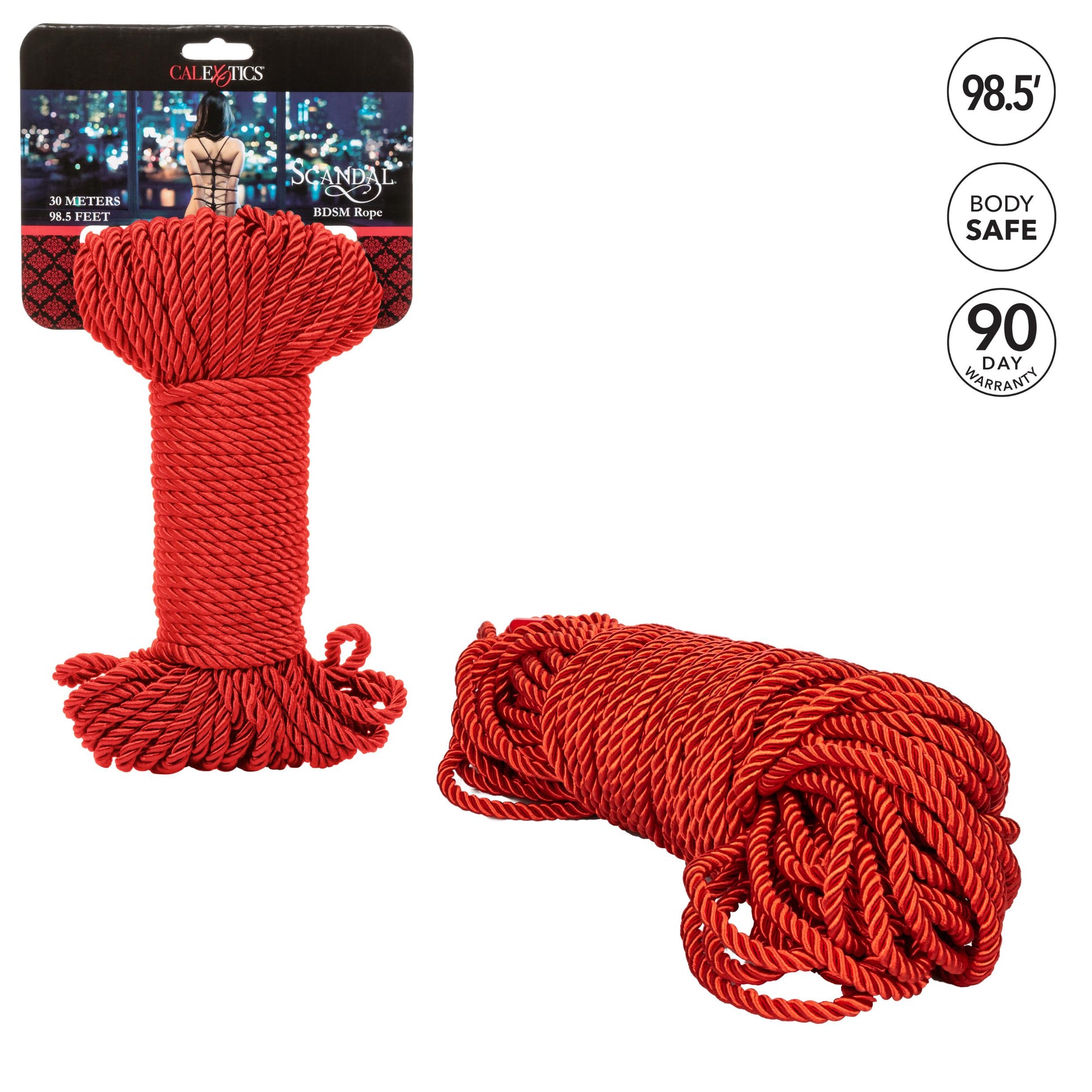 Scandal BDSM Rope 98.5ft/ 30m - Red - Not Very Vanilla