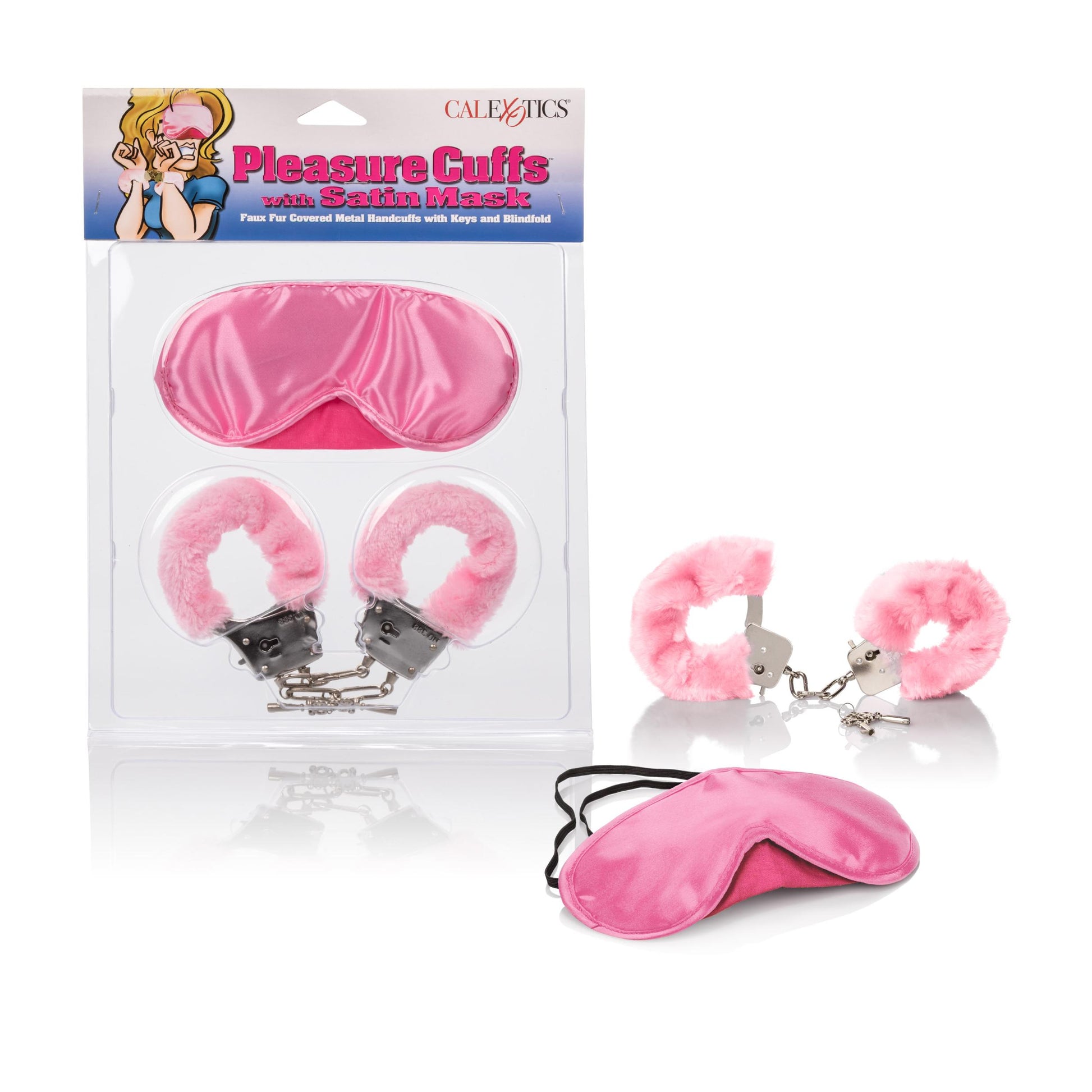 Pleasure Cuffs With Satin Mask - Not Very Vanilla