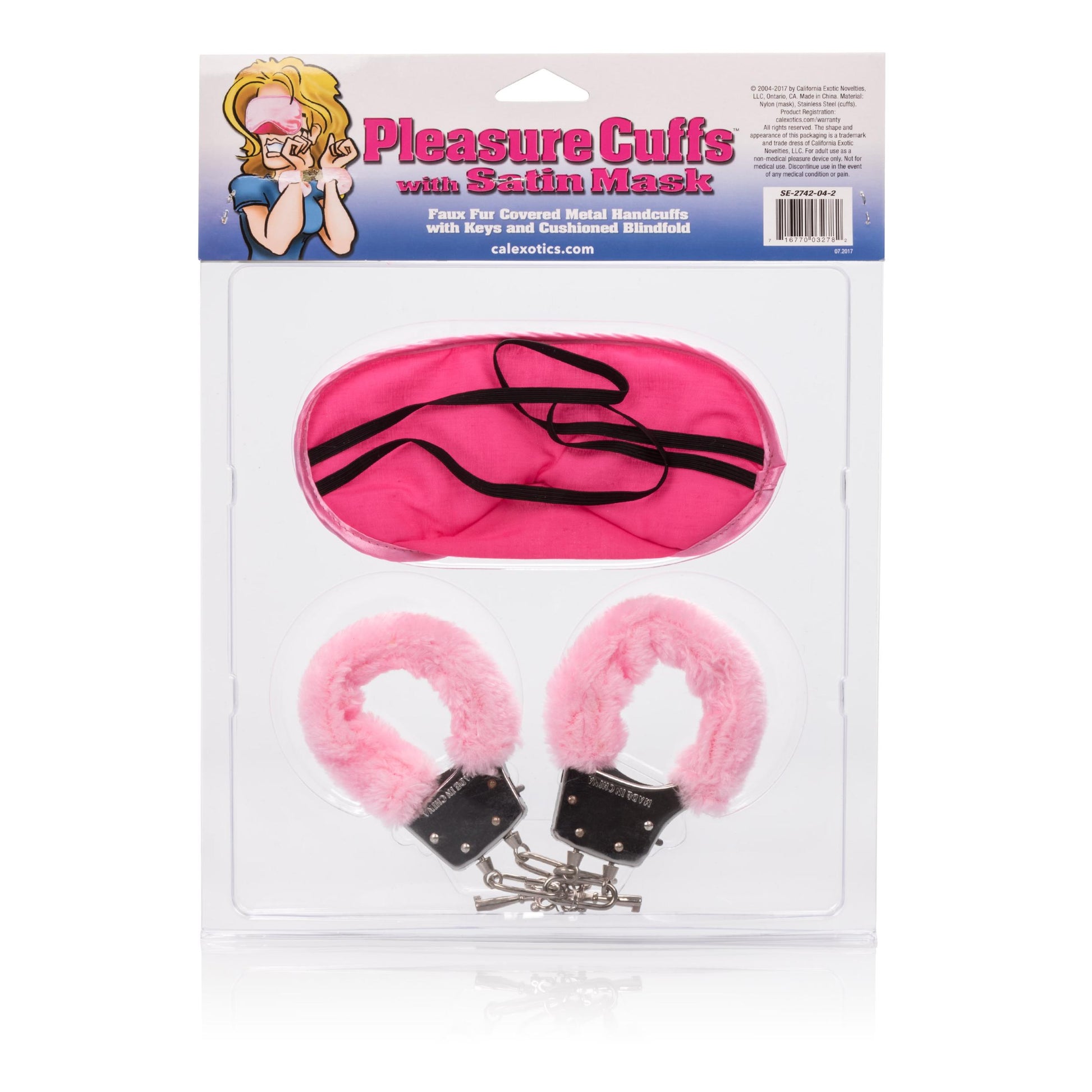 Pleasure Cuffs With Satin Mask - Not Very Vanilla