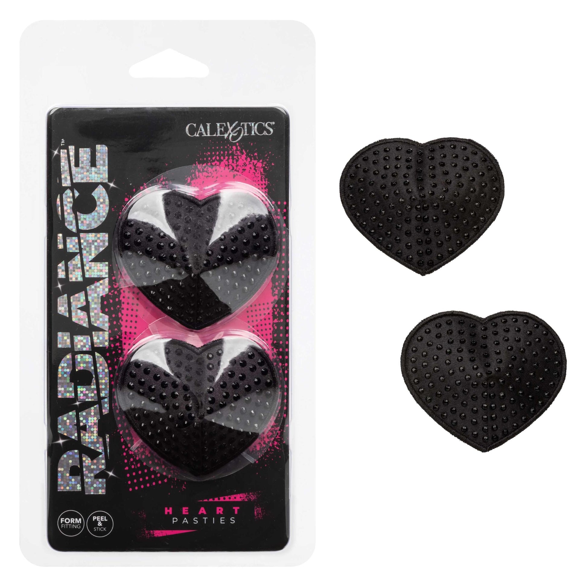 Radiance Heart Pasties - Black - Not Very Vanilla