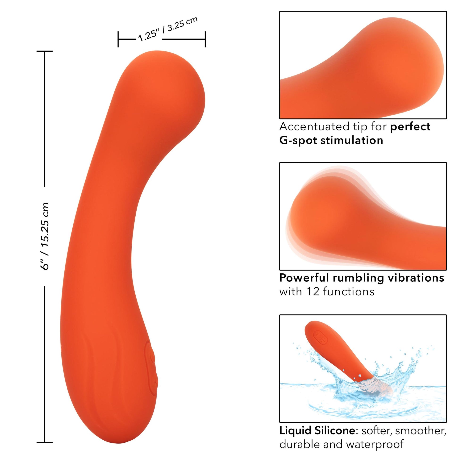 Stella Liquid Silicone G-Wand - Orange - Not Very Vanilla