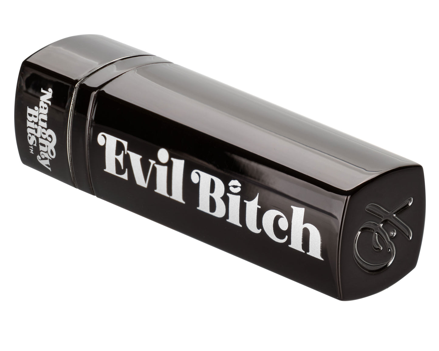 Naughty Bits Evil Bitch Lipstick Vibrator - Black - Not Very Vanilla