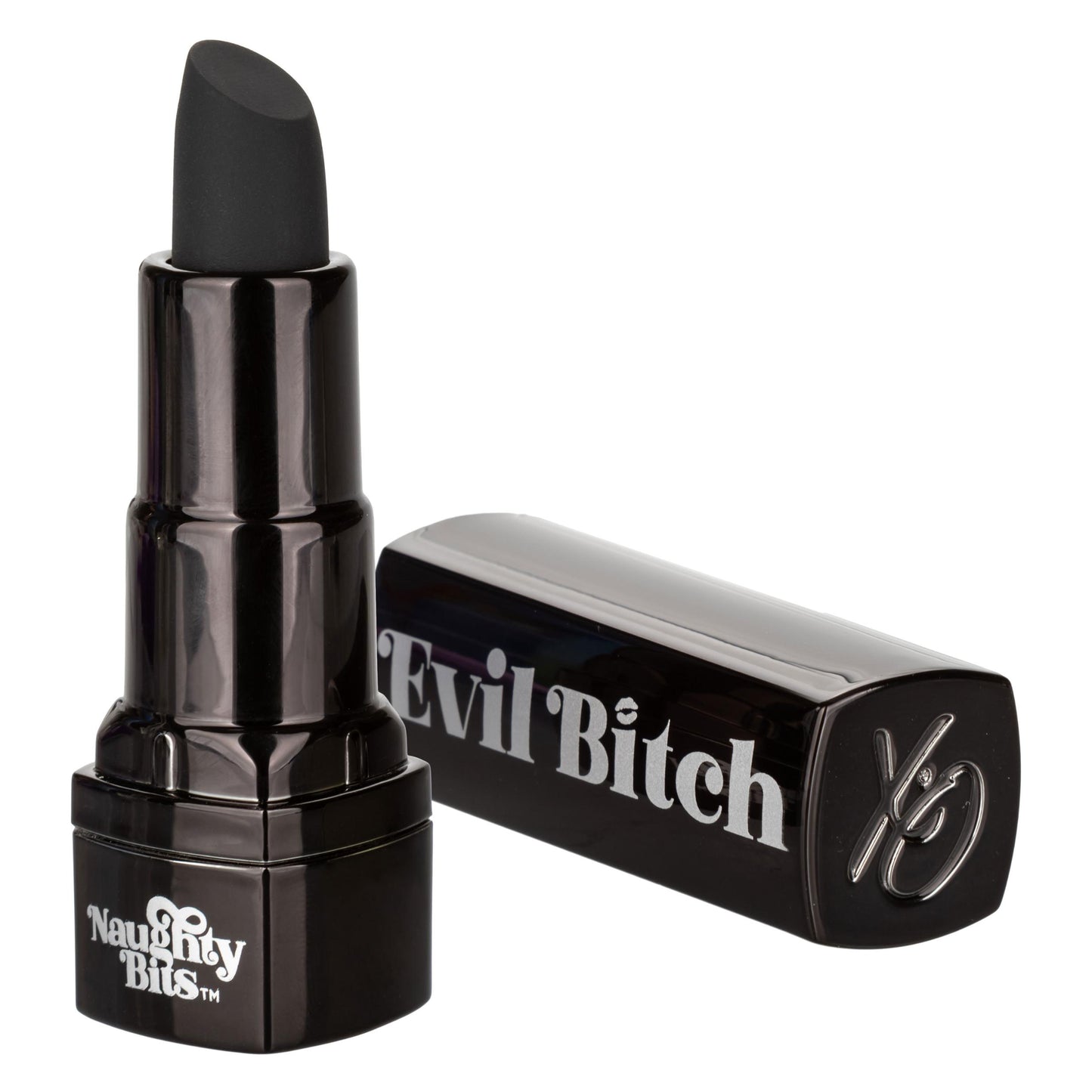 Naughty Bits Evil Bitch Lipstick Vibrator - Black - Not Very Vanilla