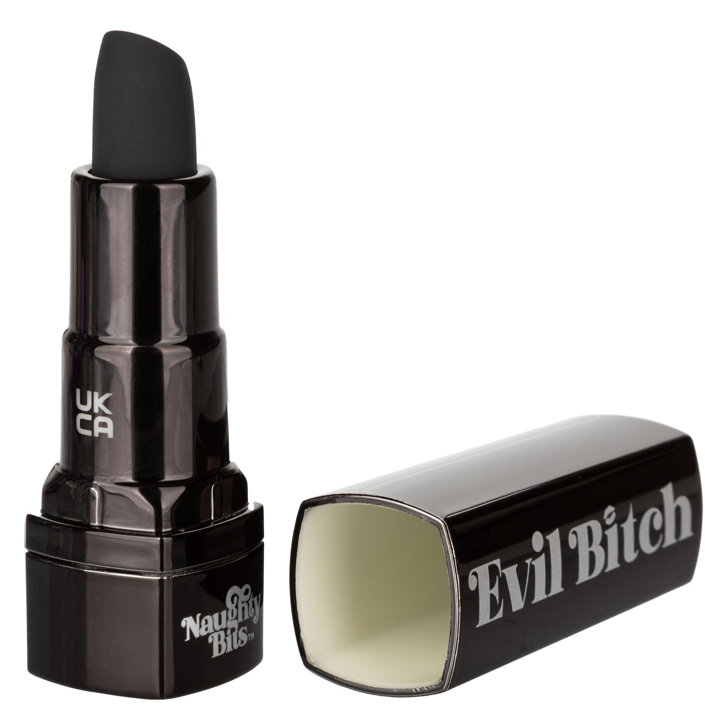 Naughty Bits Evil Bitch Lipstick Vibrator - Black - Not Very Vanilla