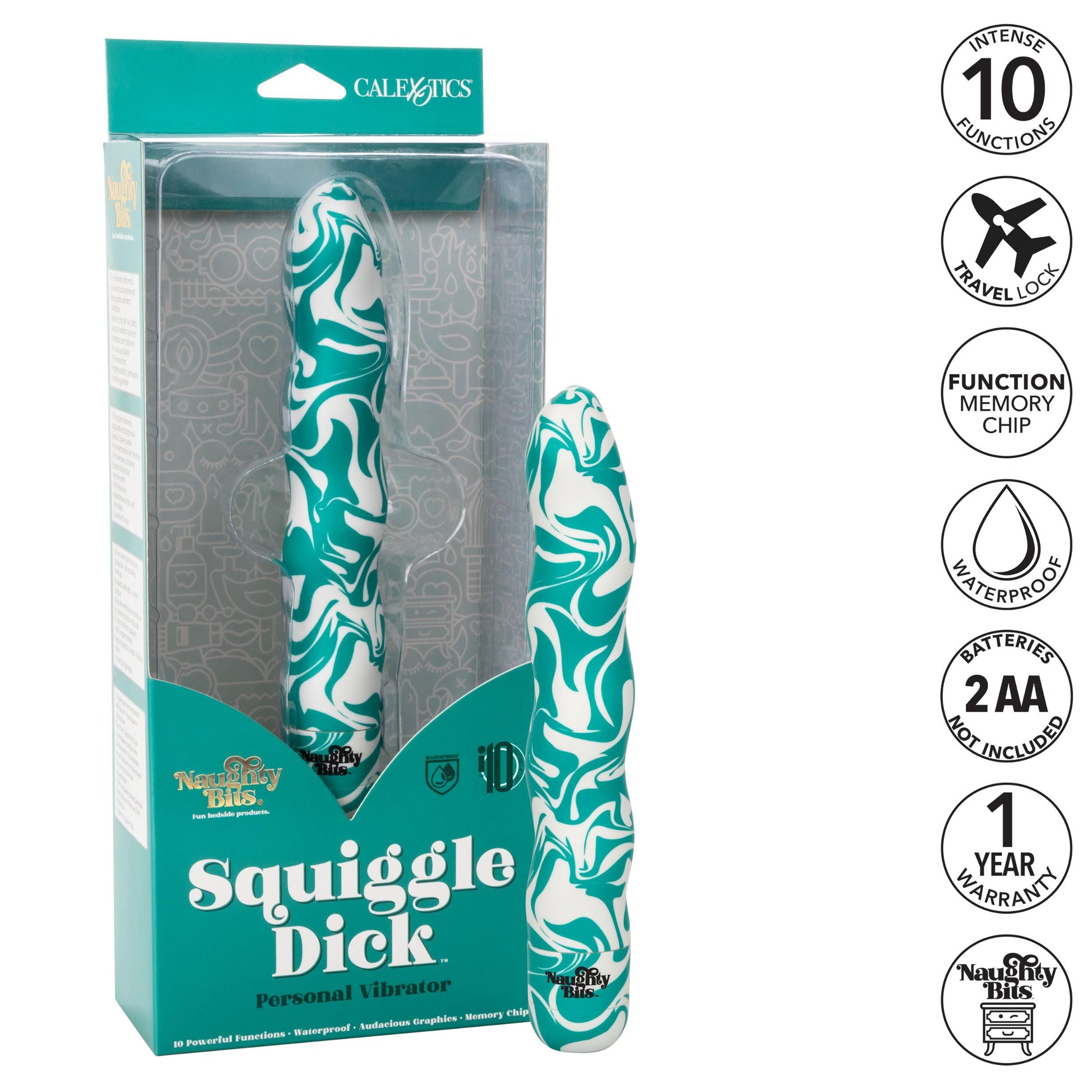 Naughty Bits Squiggle Dick Personal Vibrator - Not Very Vanilla