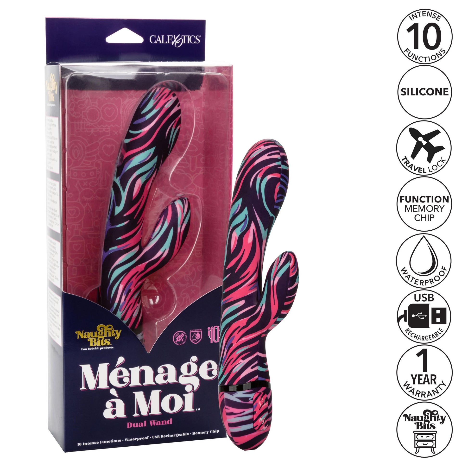 Naughty Bits Menage a Moi Dual Wand - Not Very Vanilla