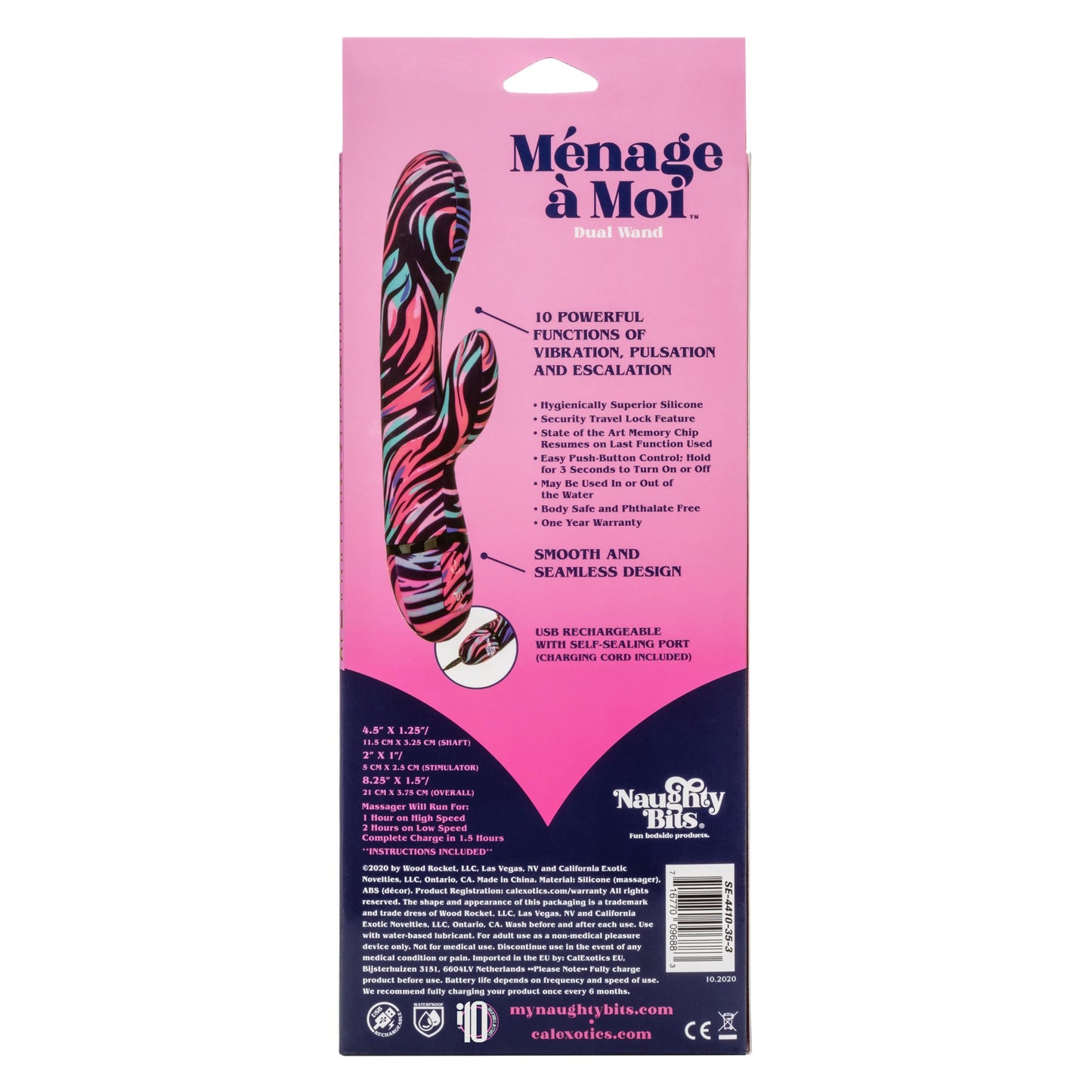 Naughty Bits Menage a Moi Dual Wand - Not Very Vanilla