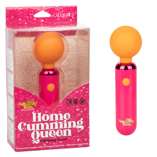 Naughty Bits Home Cumming Queen Vibrating Wand - Orange/pink - Not Very Vanilla