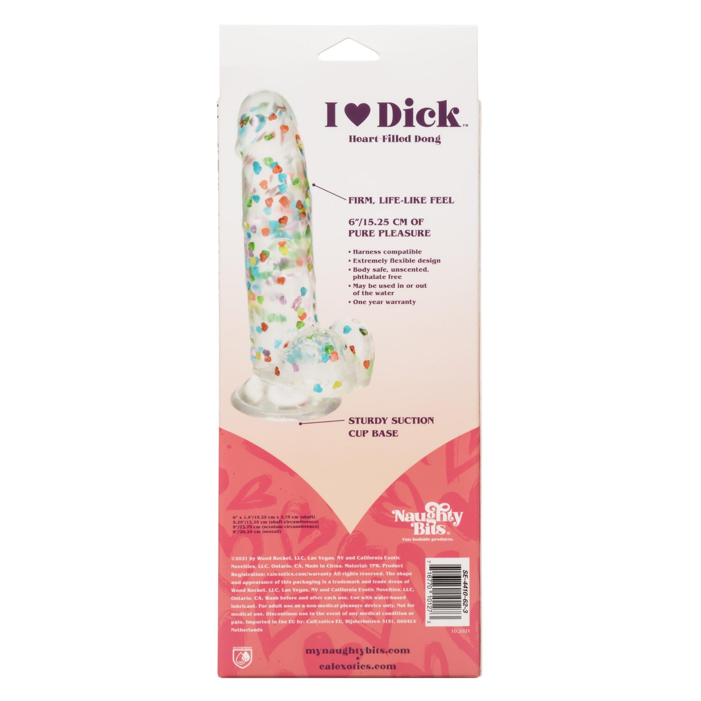 Naughty Bits I Love Dick Heart-Filled Dong - Not Very Vanilla