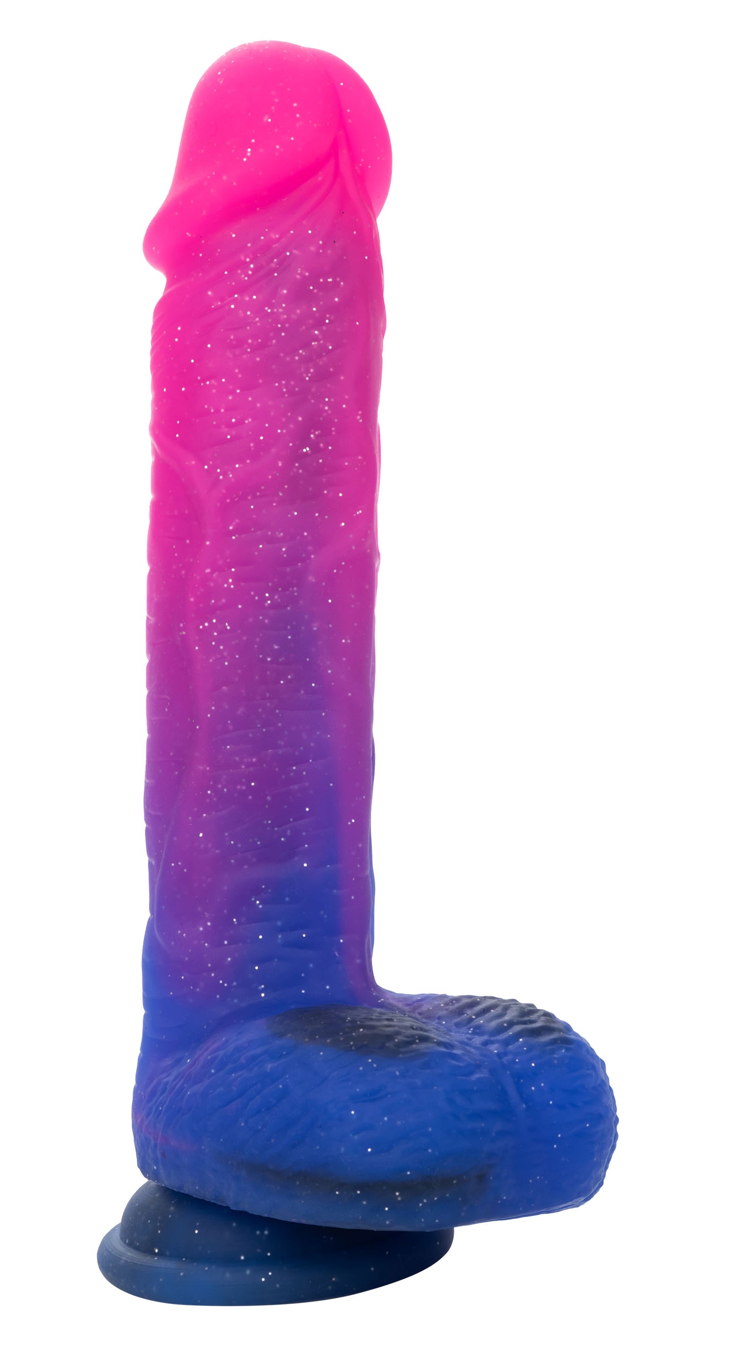 Naughty Bits Ombre Hombre XL Vibrating Dildo - - Pink/purple - Not Very Vanilla