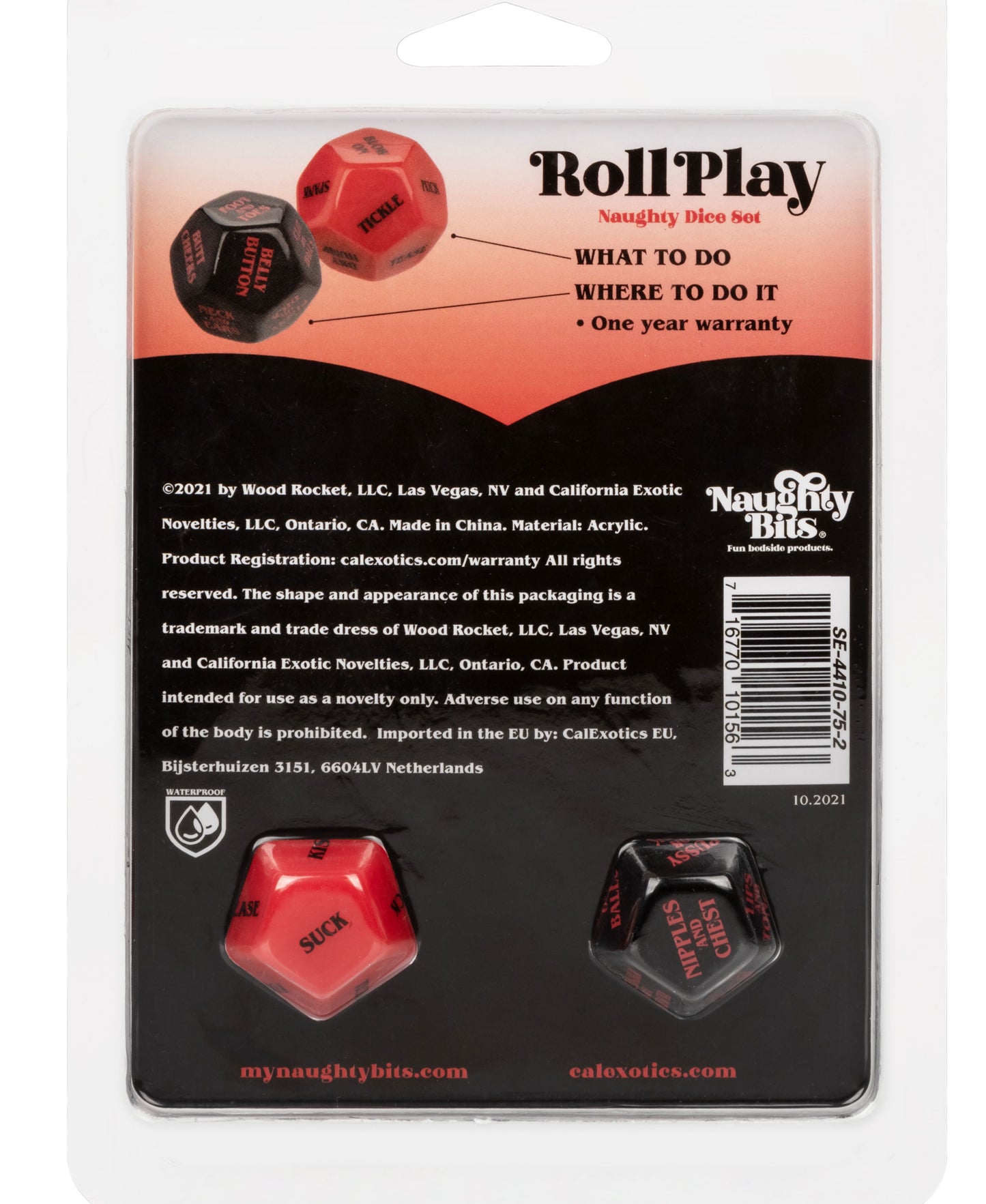 Naughty Bits Roll Play Naughty Dice Set - Not Very Vanilla