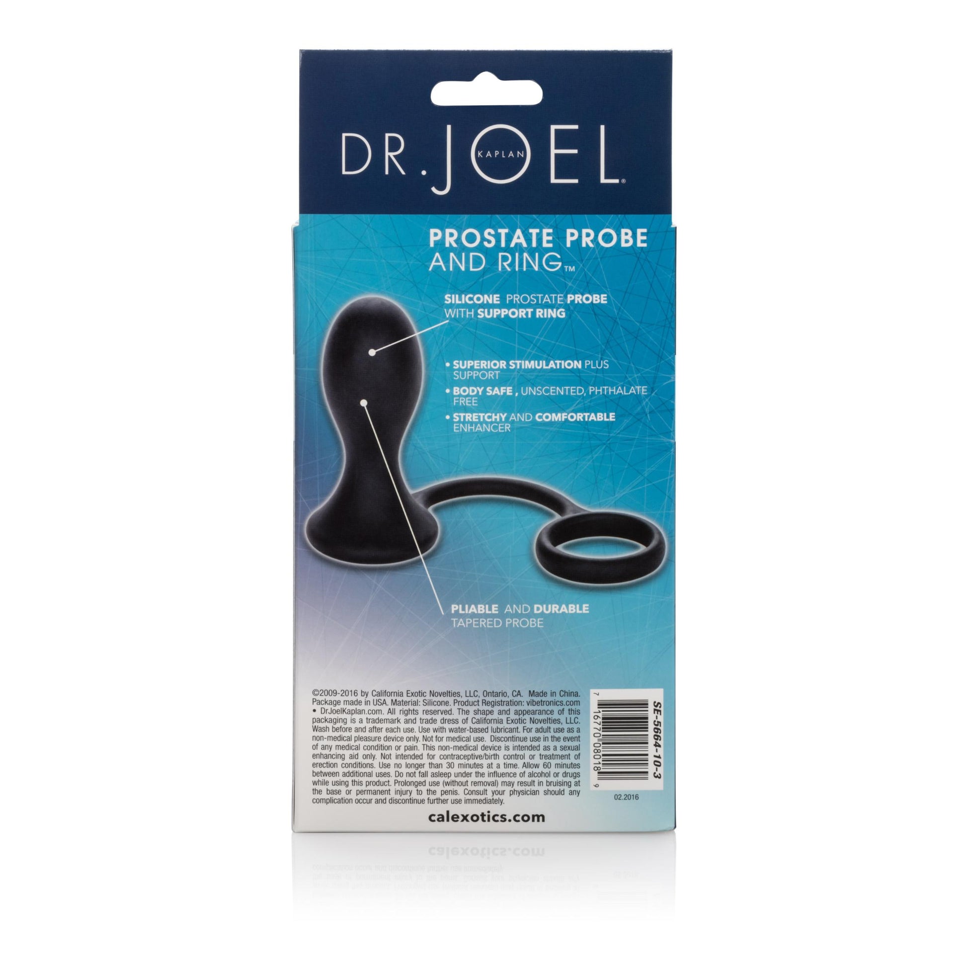 Dr. Joel Kaplan Prostate Probe and Ring - Black - Not Very Vanilla