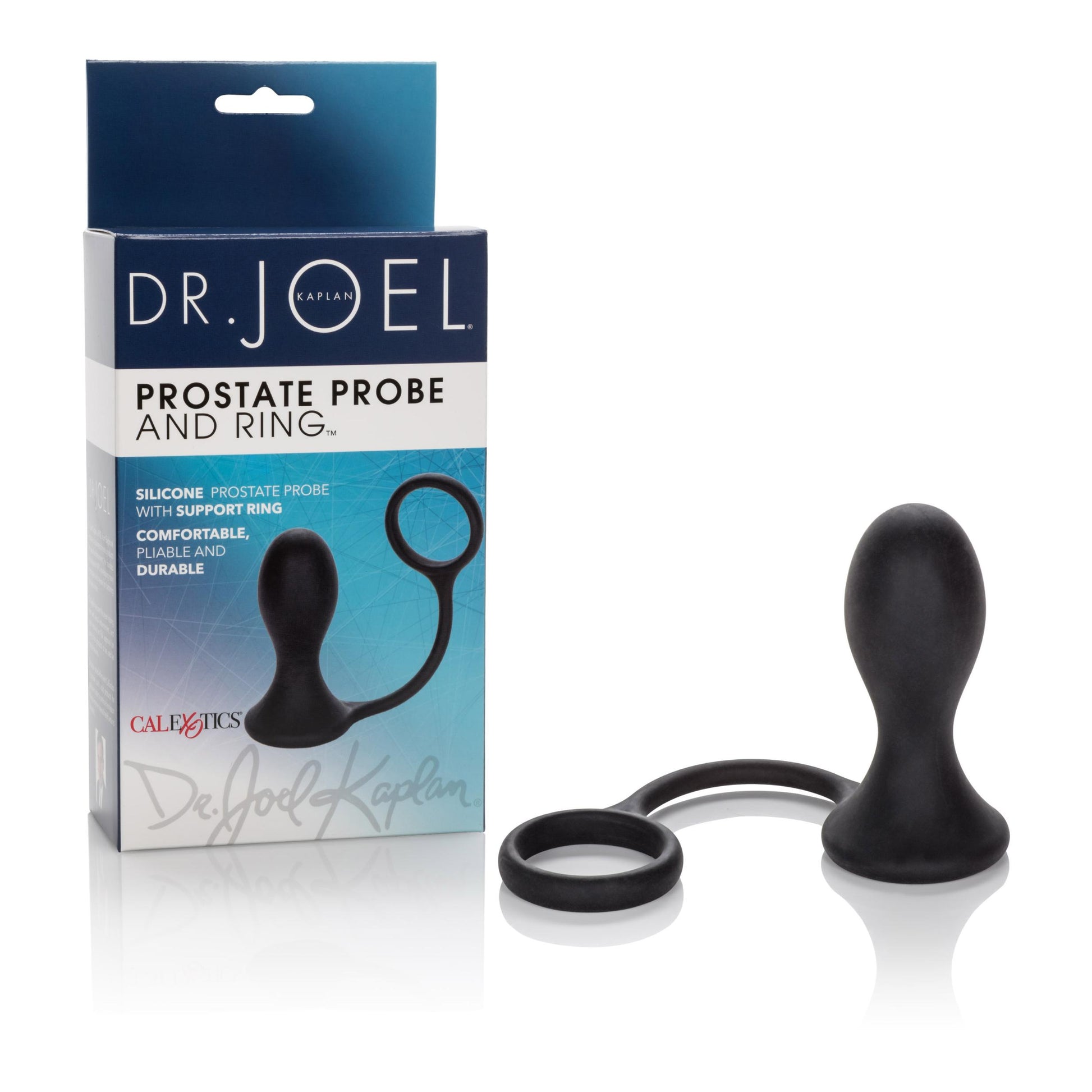 Dr. Joel Kaplan Prostate Probe and Ring - Black - Not Very Vanilla