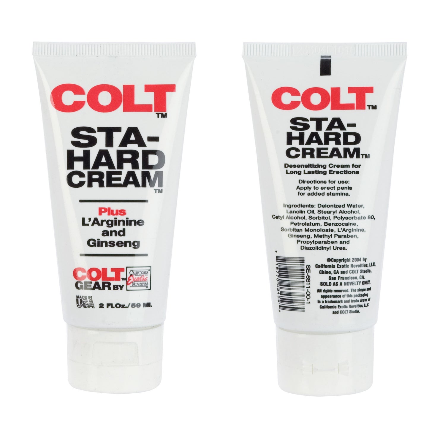 Colt Sta-Hard Cream - 2 Fl. Oz. - Bulk - Not Very Vanilla