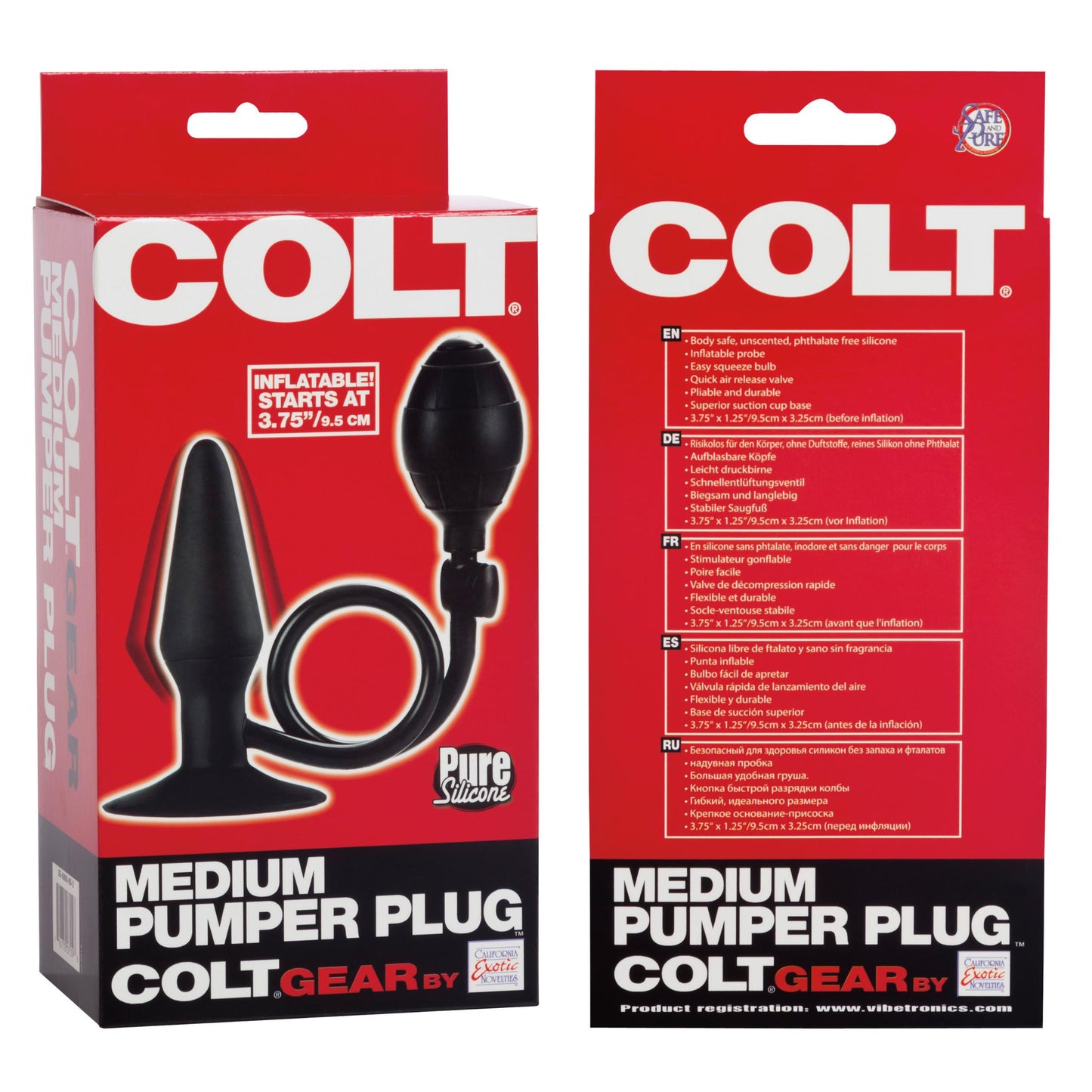 Colt Medium Pumper Plug - Black - Not Very Vanilla