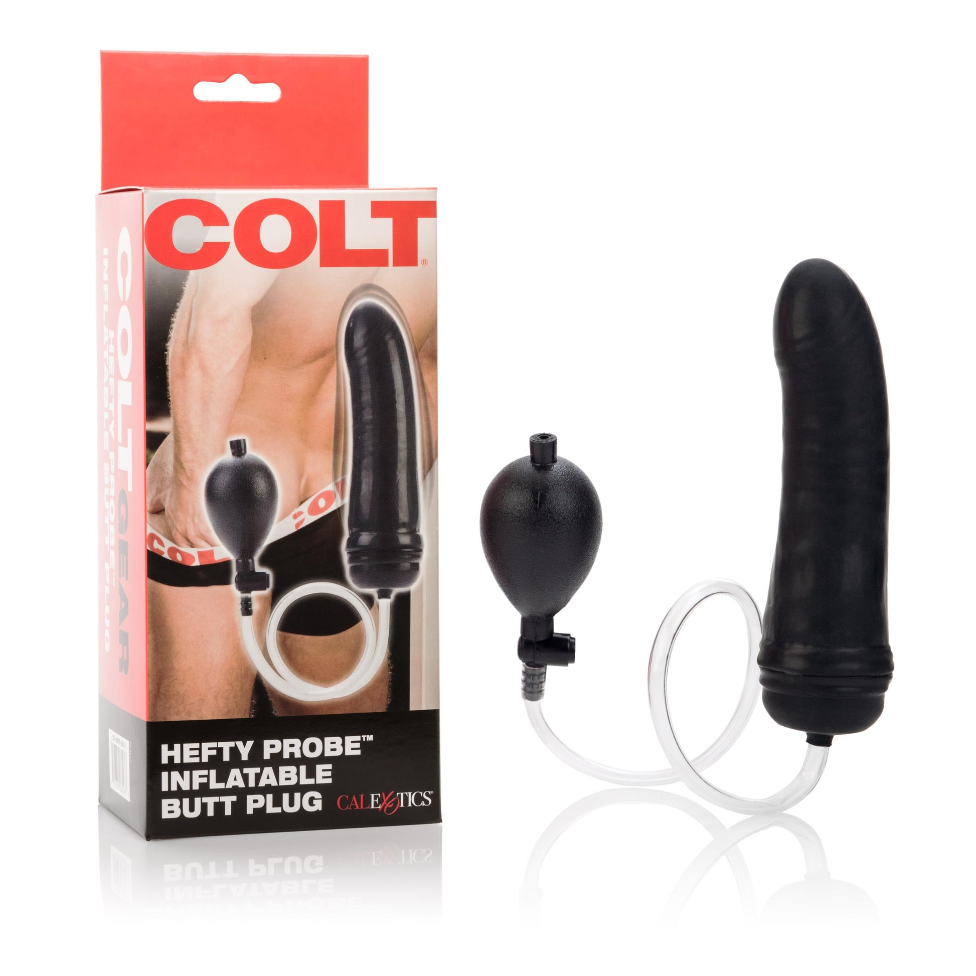 Colt Hefty Probe Inflatable Butt Plug - Black - Not Very Vanilla