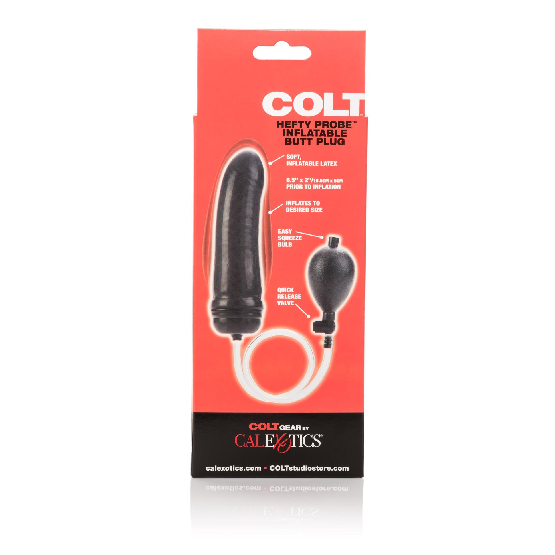 Colt Hefty Probe Inflatable Butt Plug - Black - Not Very Vanilla