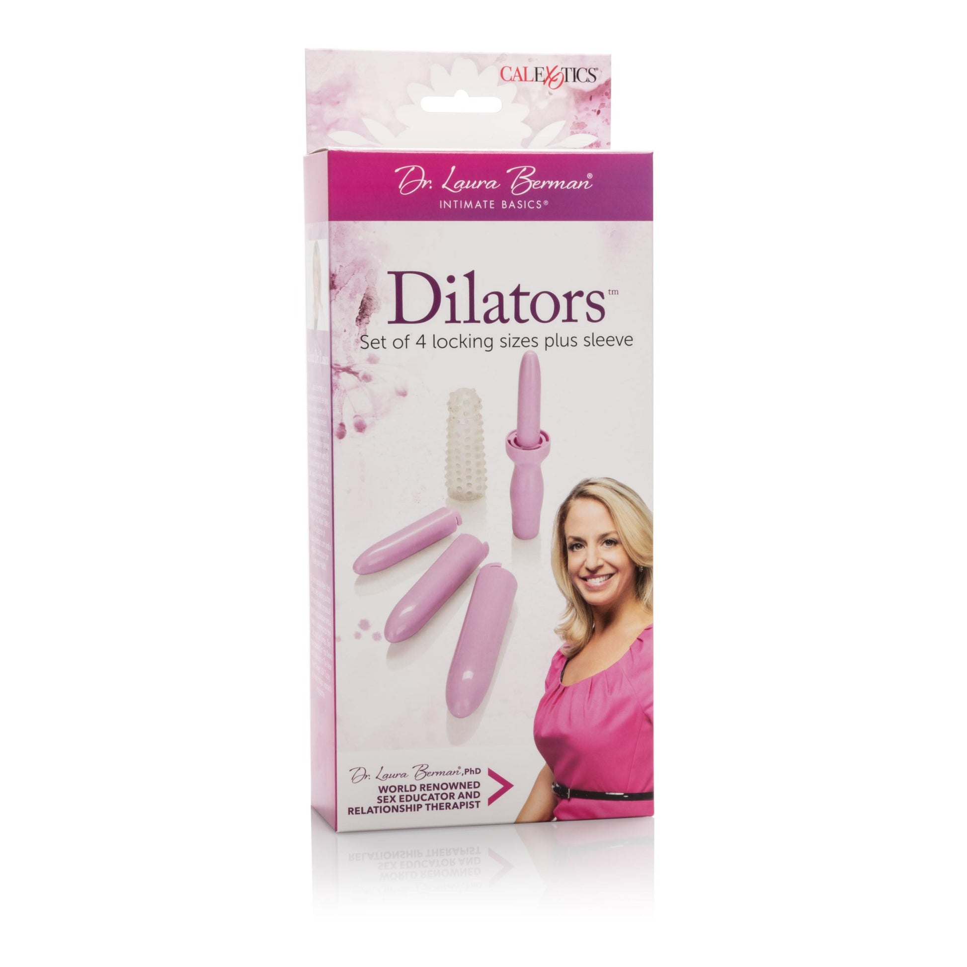 Dr. Laura Bernam Dilators - Set of 4 Locking Sizes Plus Sleeve - Purple - Not Very Vanilla