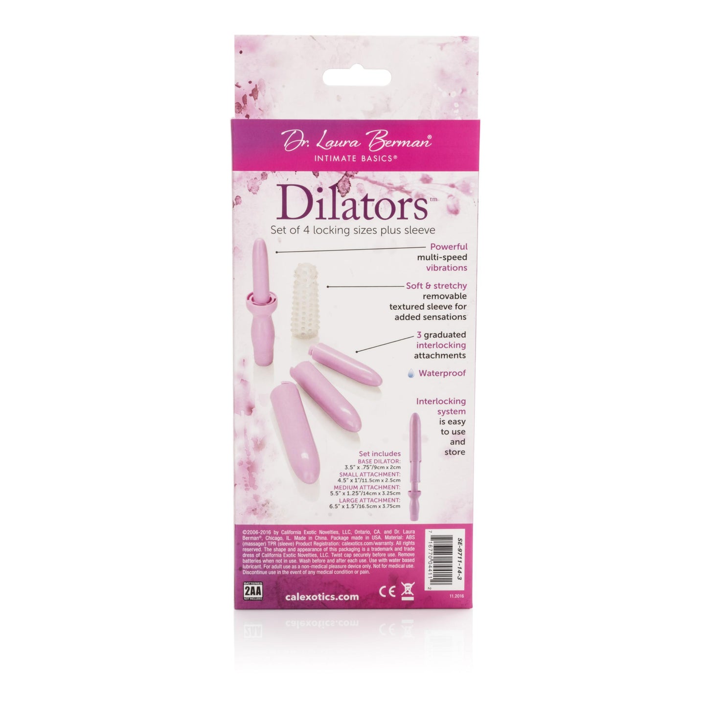 Dr. Laura Bernam Dilators - Set of 4 Locking Sizes Plus Sleeve - Purple - Not Very Vanilla